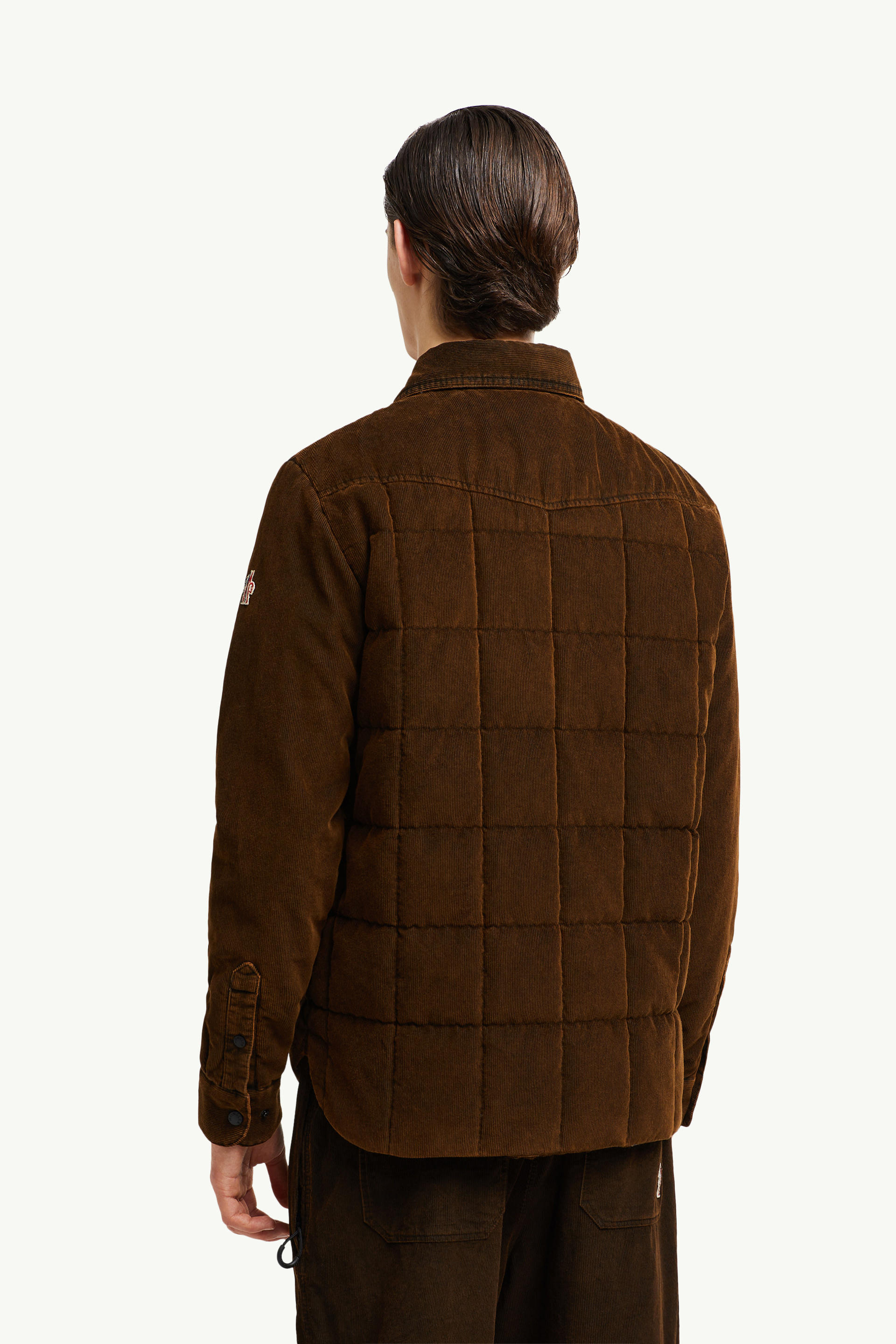 Gelt Corduroy Shirt Jacket Men Dusty Brown Moncler 4