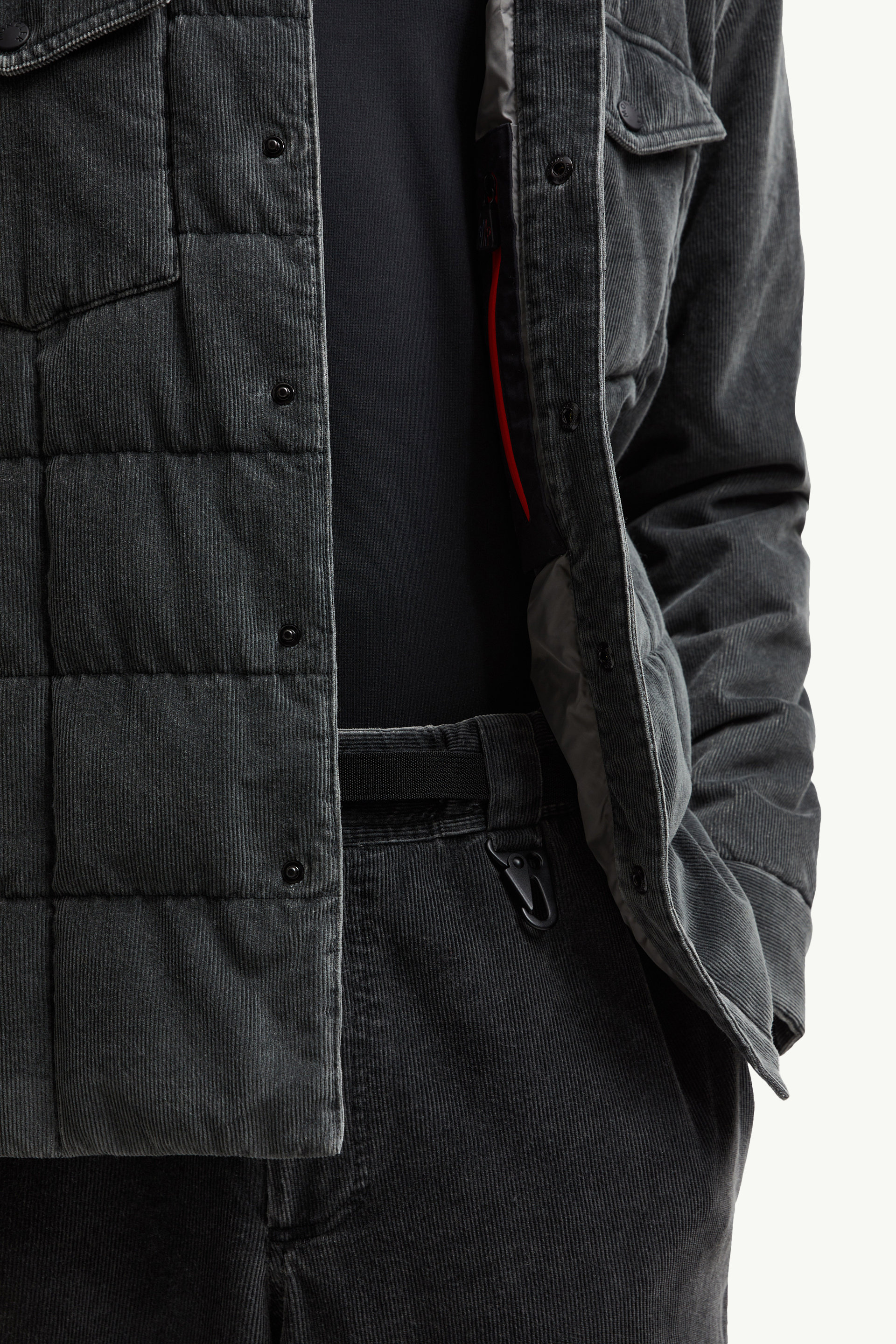 Veste-chemise Gelt en velours côtelé Hommes Gris foncé Moncler 6