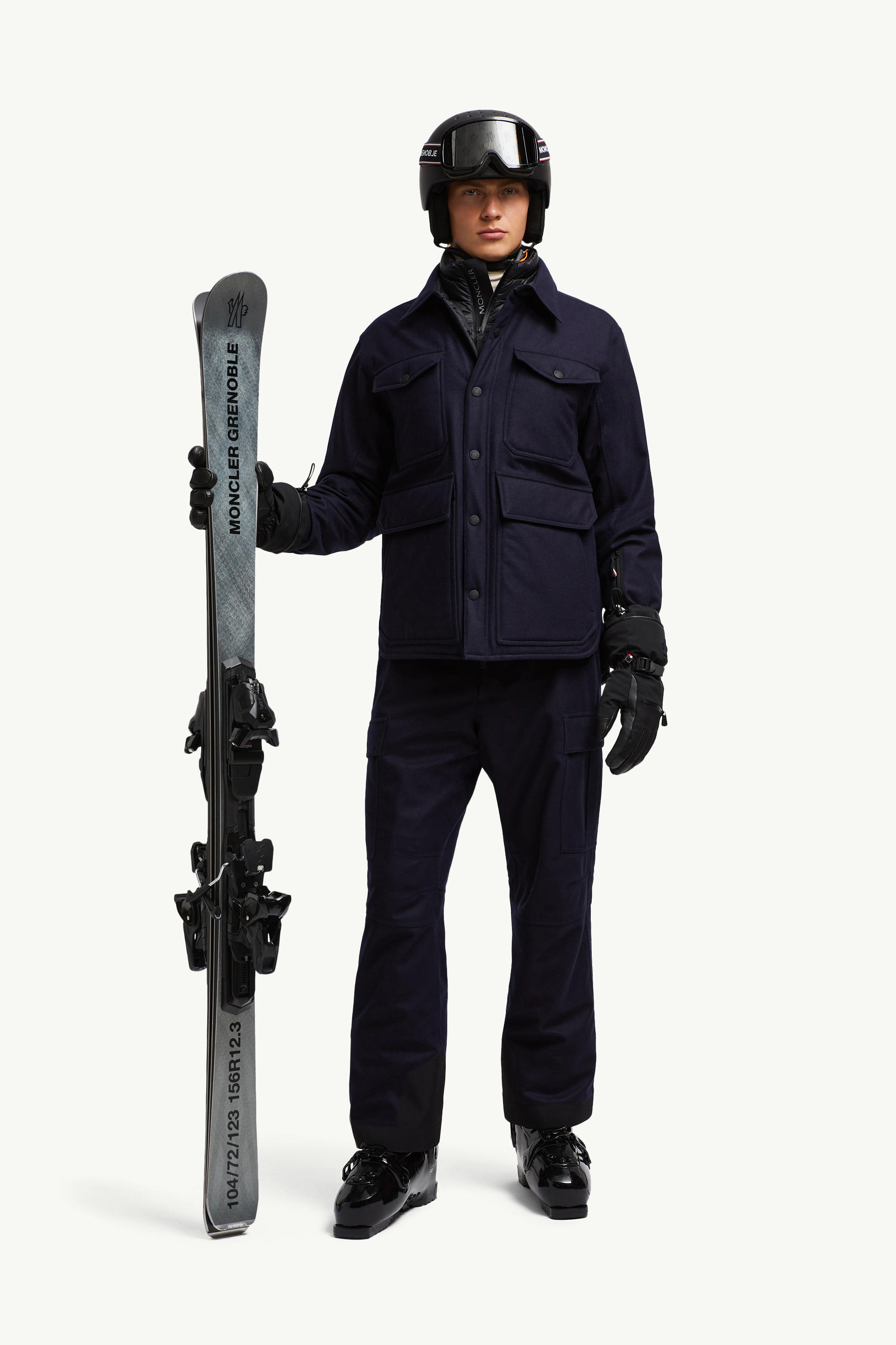 Antuco羊毛羽絨恤衫式外套 男士 藍色 Moncler 0