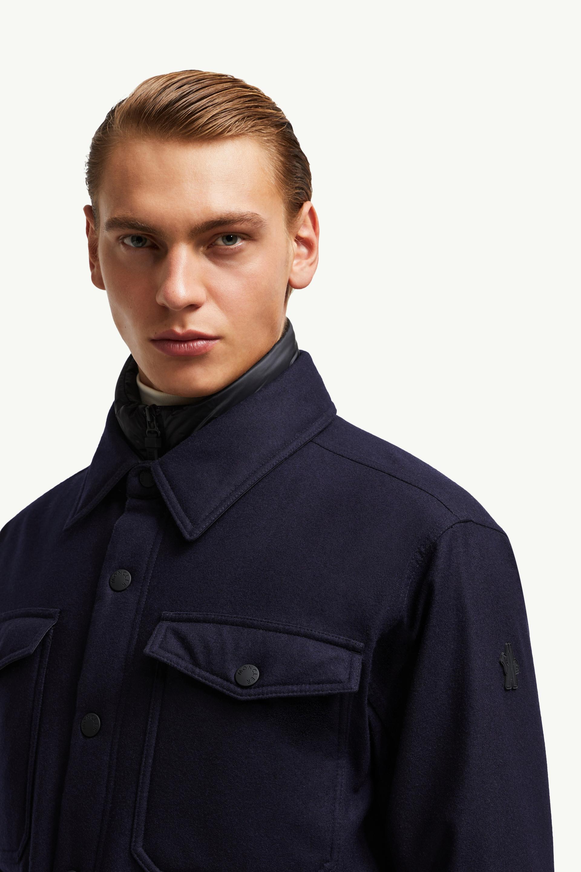 Antuco羊毛羽絨恤衫式外套 男士 藍色 Moncler 1