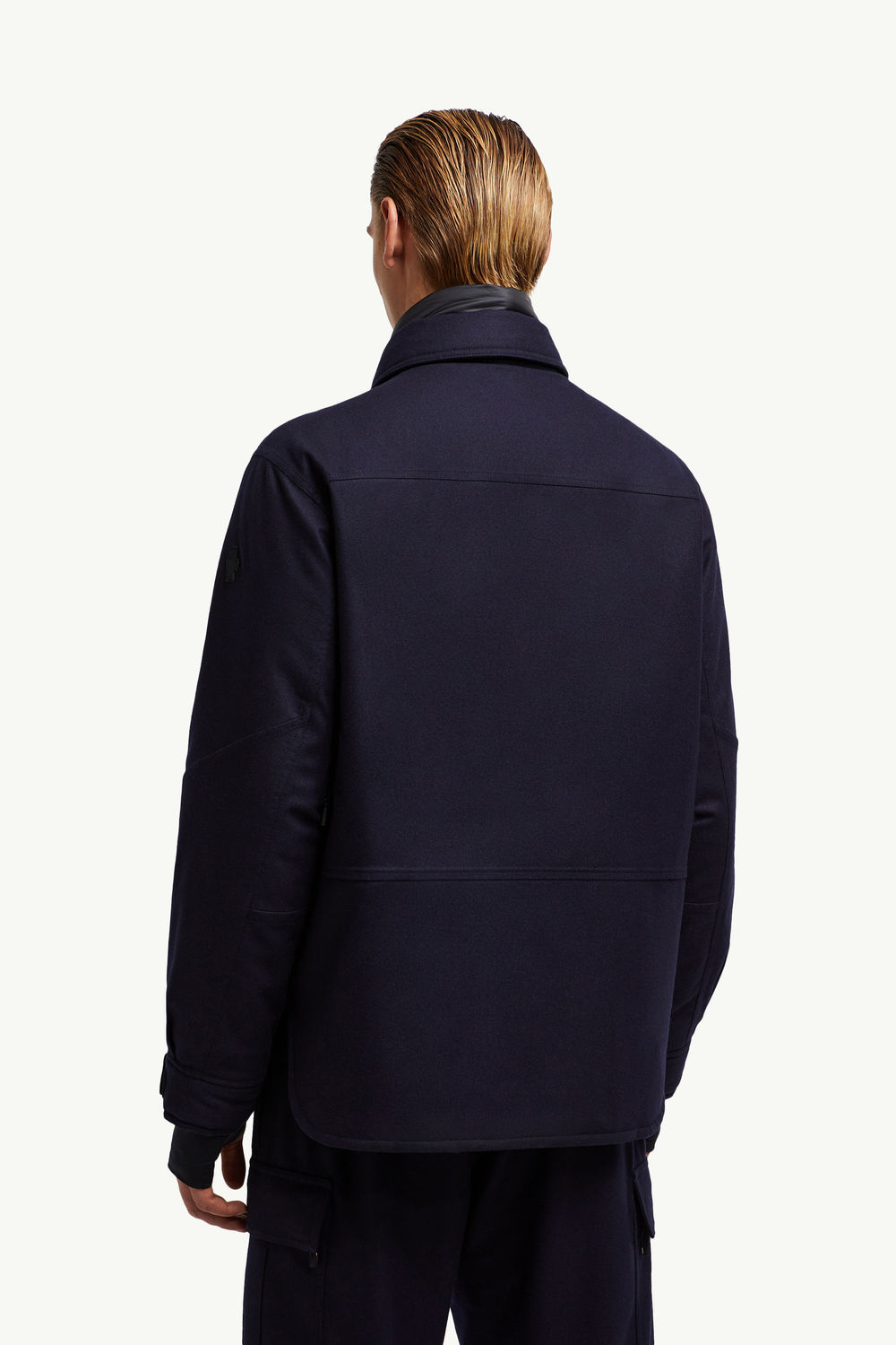 Antuco Wool Down Shirt Jacket Men Blue Moncler 4