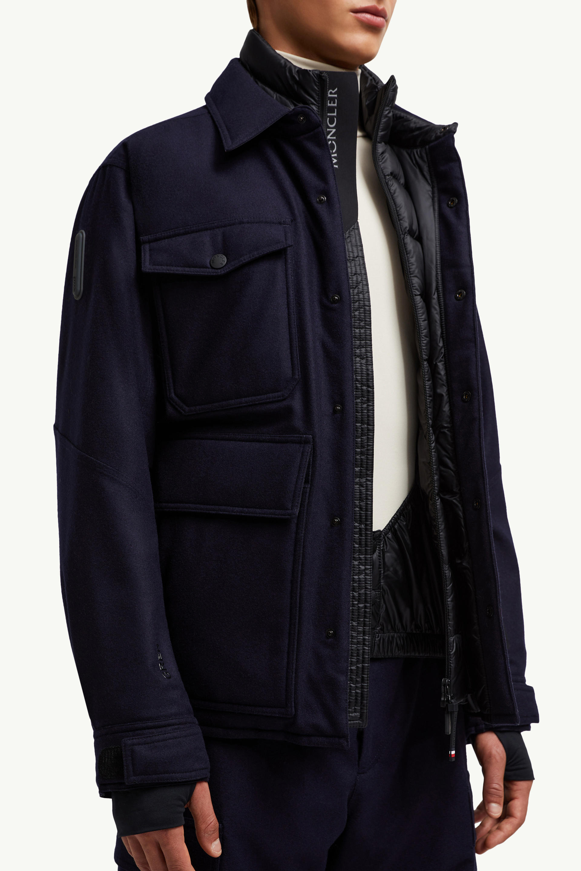 Antuco羊毛羽絨恤衫式外套 男士 藍色 Moncler 9