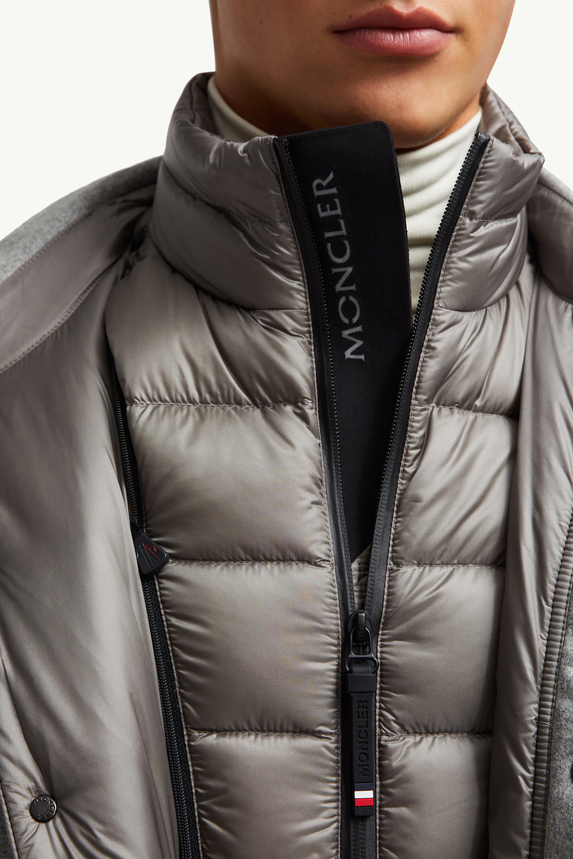 Antuco Daunenhemdjacke aus Wolle Herren Grau Moncler 6
