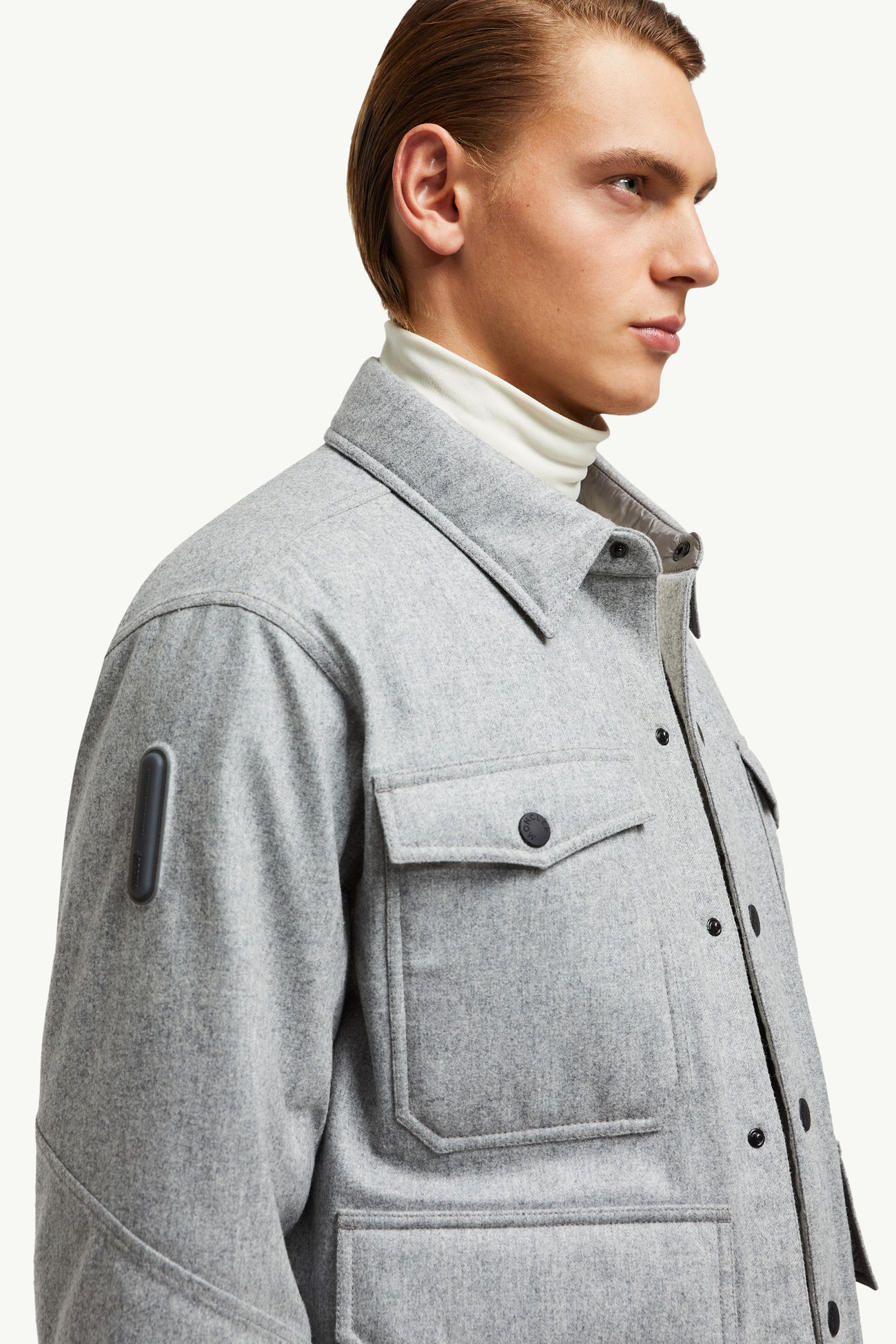 Veste-chemise Antuco en laine Hommes Gris Moncler 9
