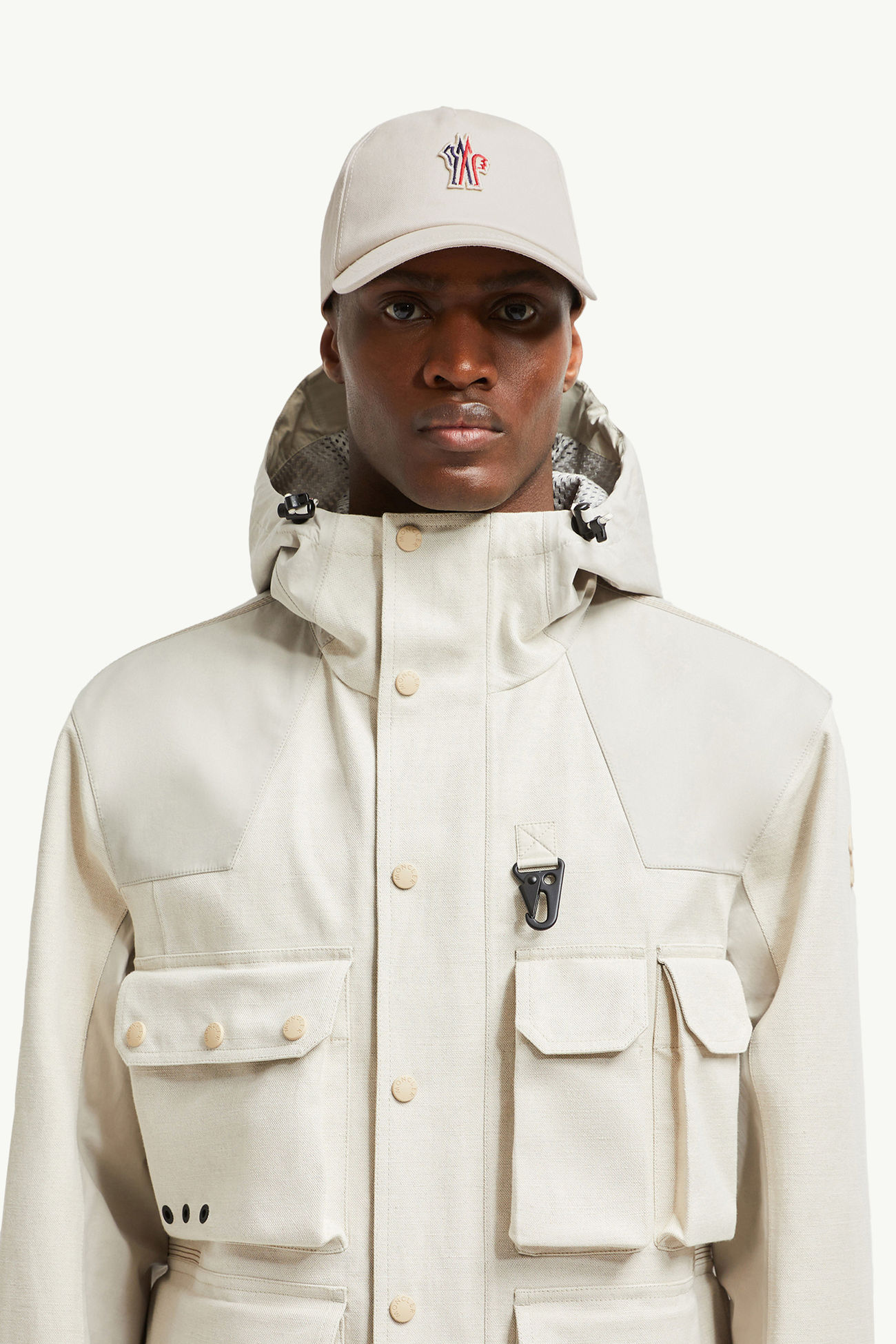 Gabardine Baseball Cap Men Light Beige Moncler 1