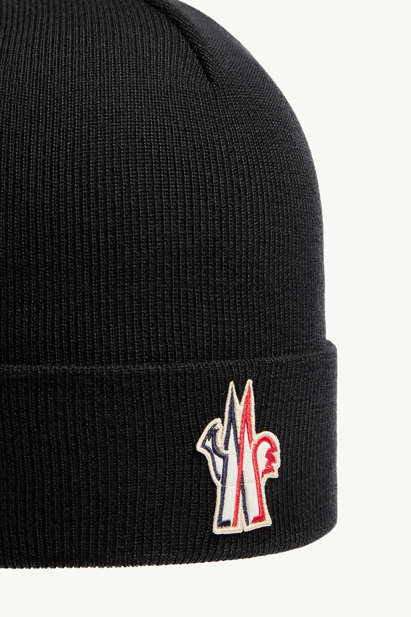 Wool Beanie Men Black Moncler 2