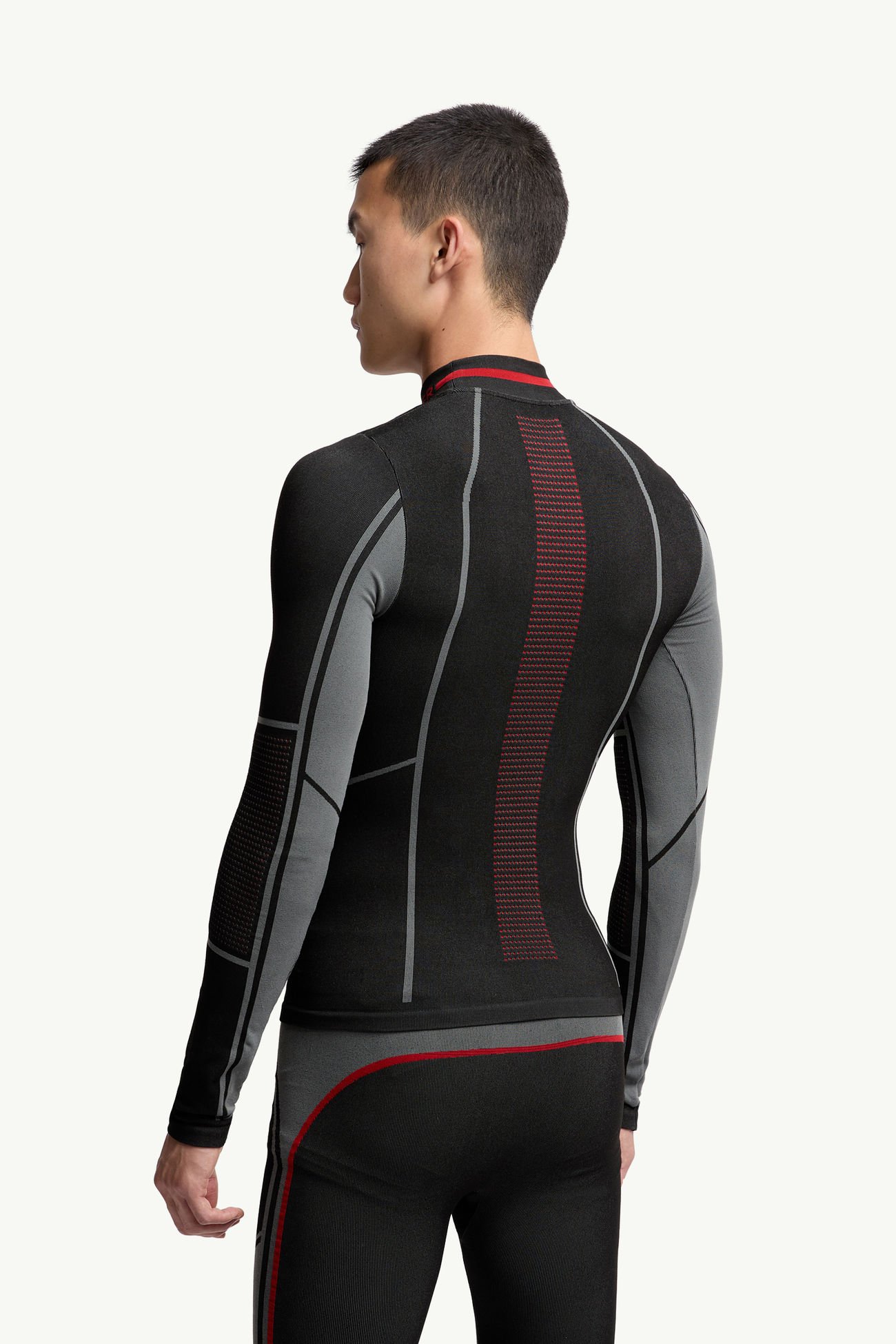 Base Layer Long Sleeve T-Shirt Men Black Moncler 4