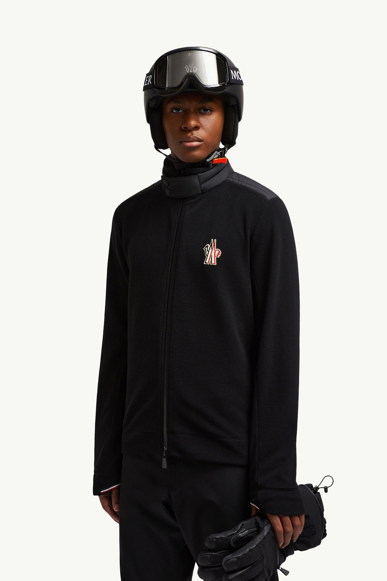 플리스 집업 스웨트셔츠 남성 블랙 Moncler 0