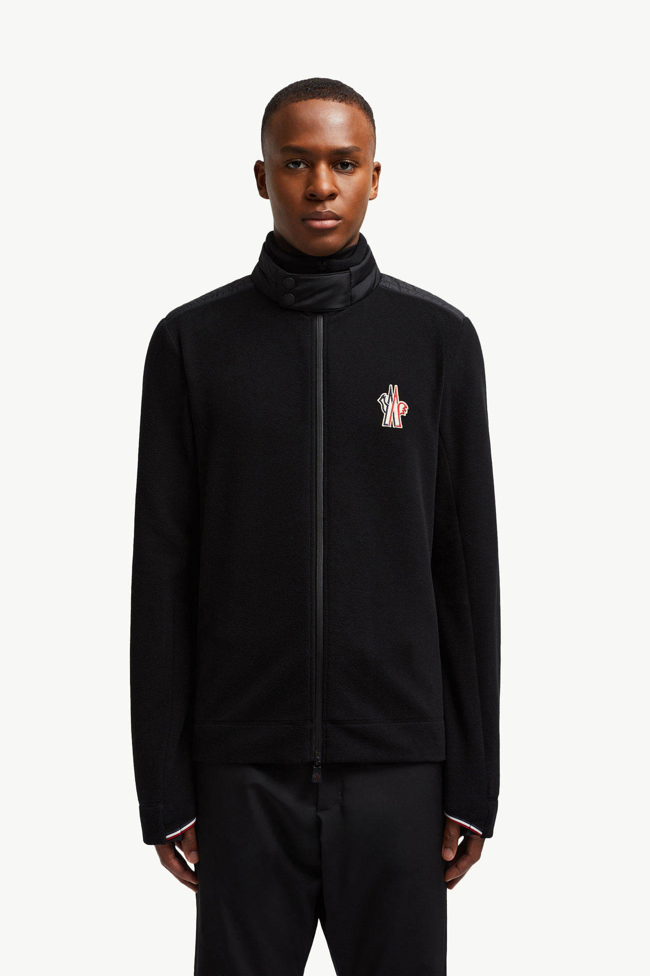 플리스 집업 스웨트셔츠 남성 블랙 Moncler 3