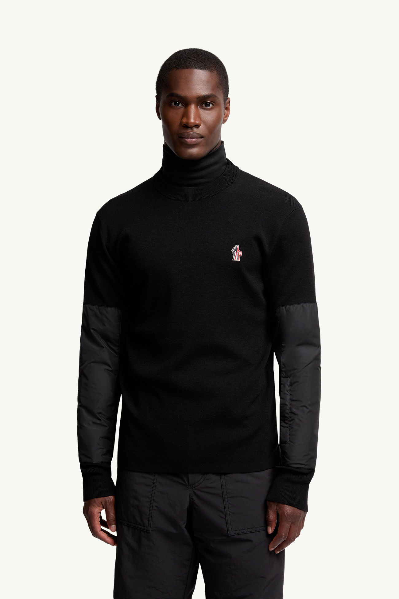 Wool Turtleneck Sweater Men Black Moncler 3