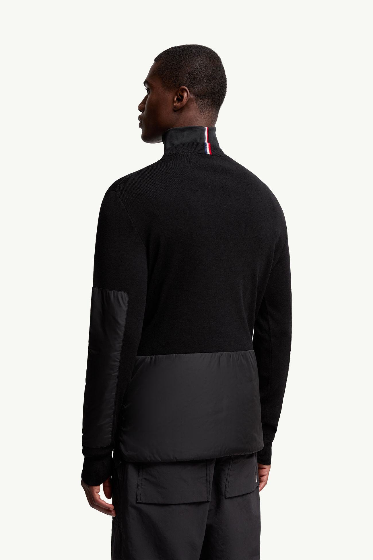 Wool Polo Neck Jumper Men Black Moncler 4