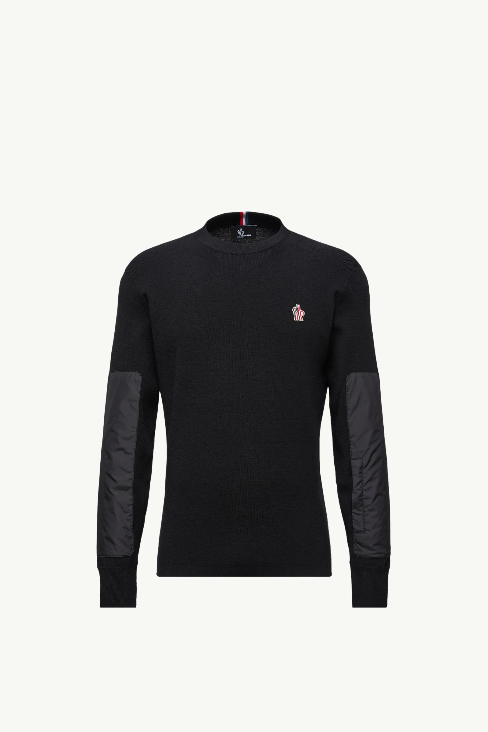 Wool Polo Neck Jumper Men Black Moncler