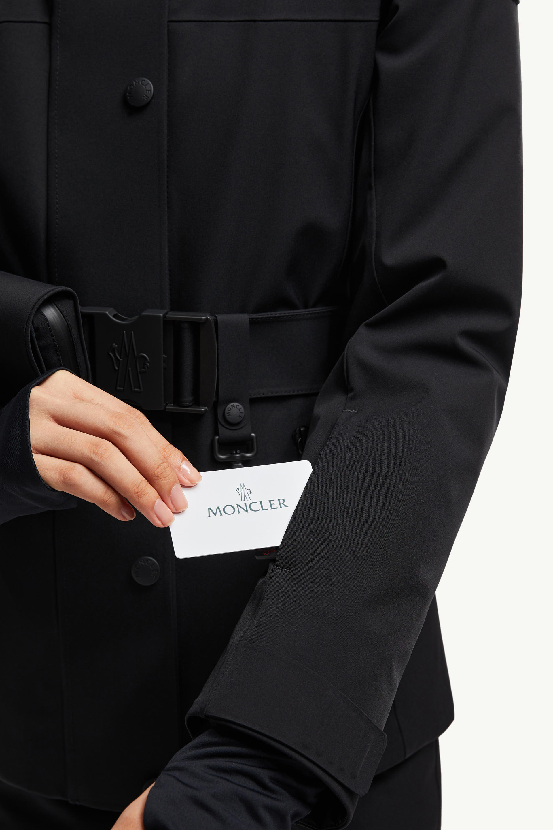 Hainets gefütterte Ski-Jacke Damen Schwarz Moncler 6