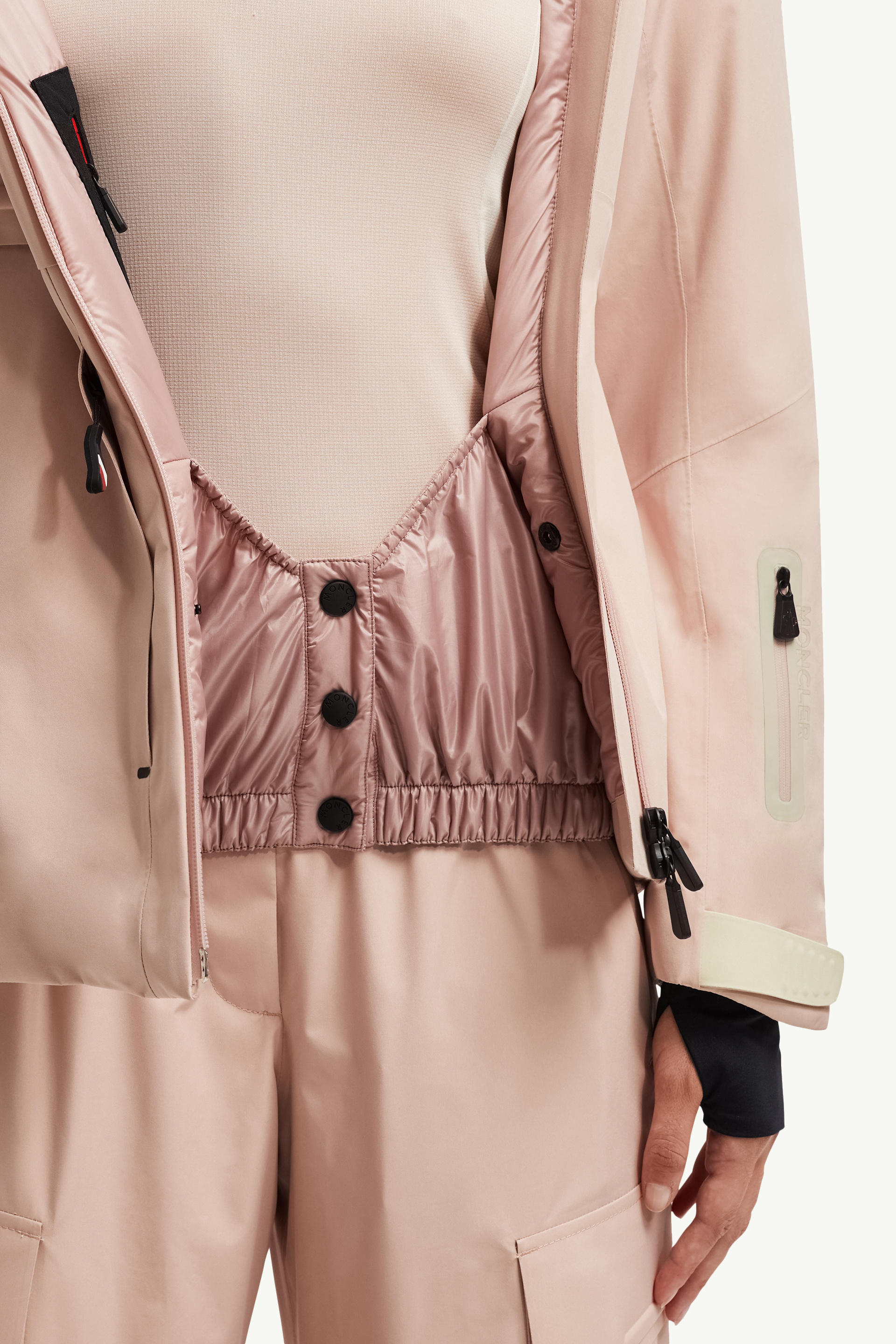 Ampay GORE-TEX Padded Ski Jacket Women Light Pink Moncler 6