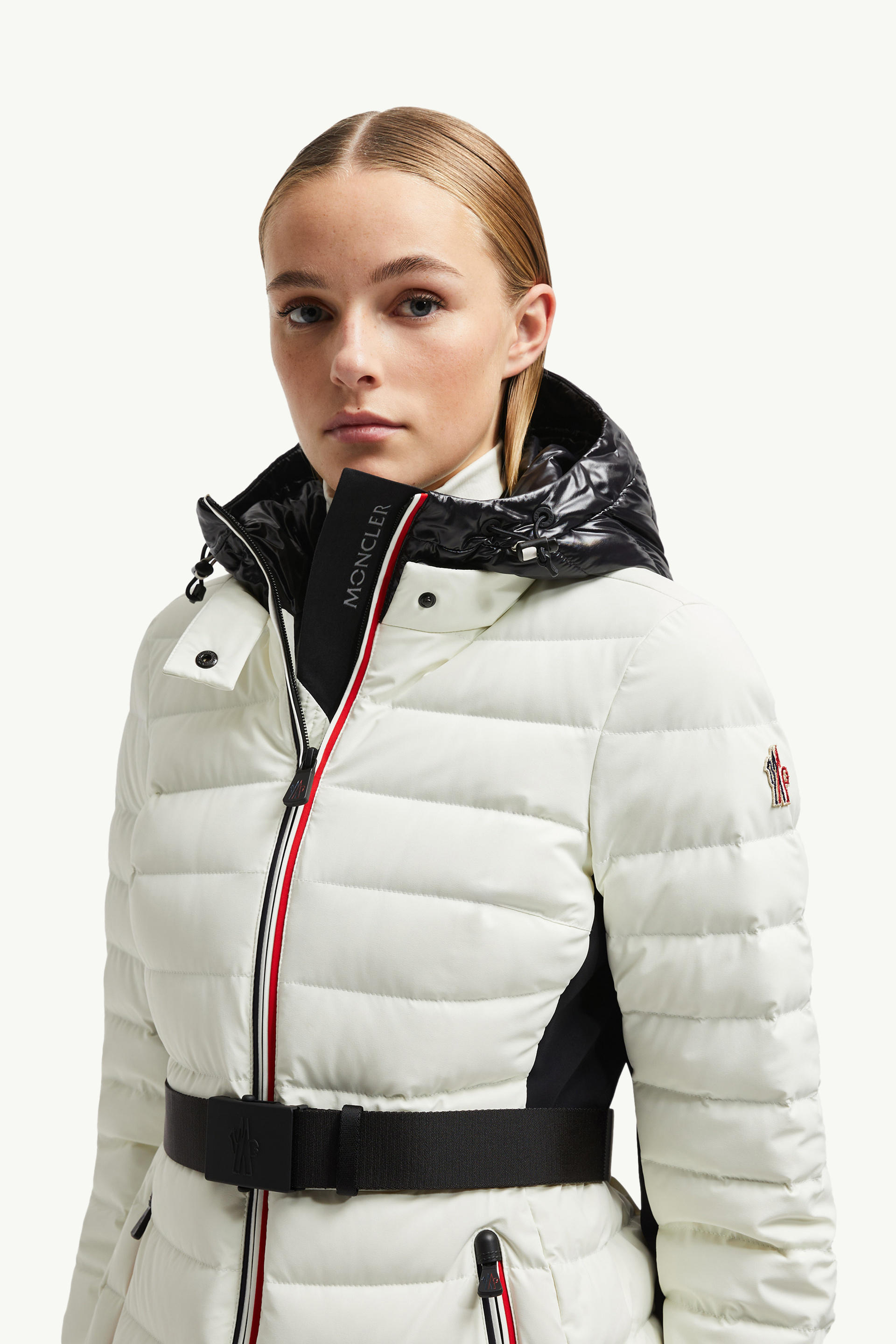 Piumino da sci Bruche con cappuccio Donna Bianco Neve Moncler 1