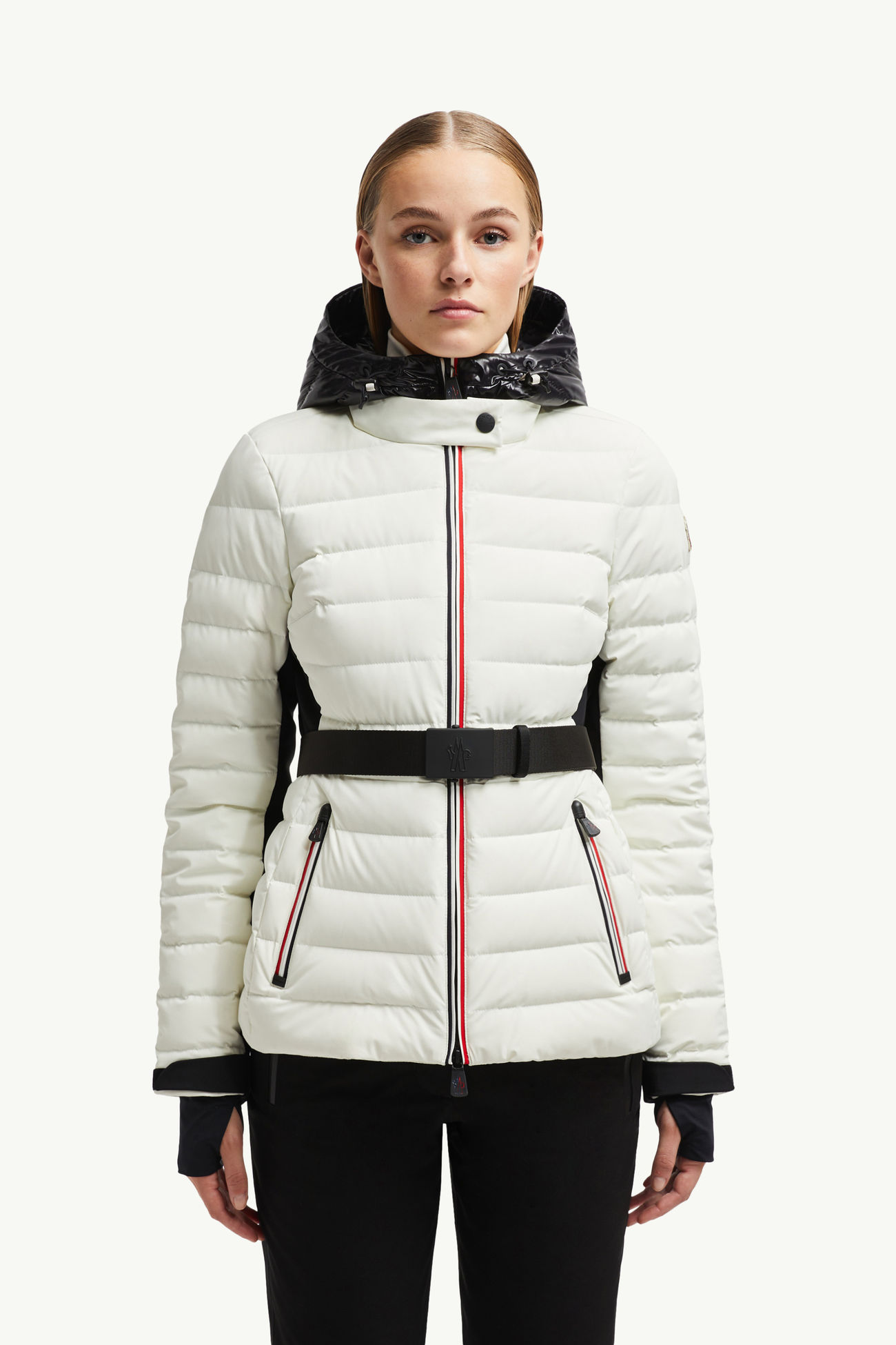 Bruche Daunen-Skijacke mit Kapuze Damen Schneeweiß Moncler 3