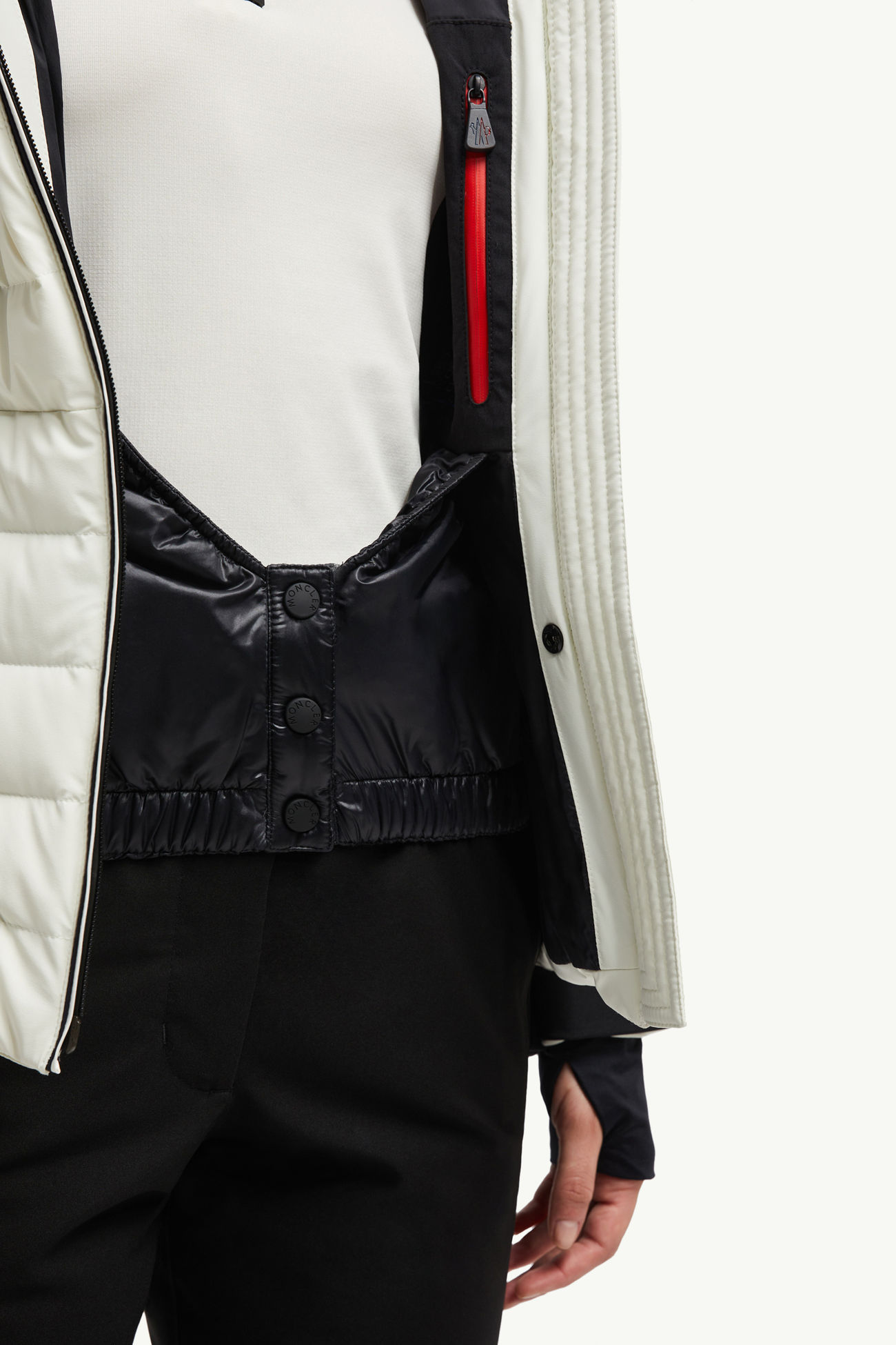 Bruche Daunen-Skijacke mit Kapuze Damen Schneeweiß Moncler 5