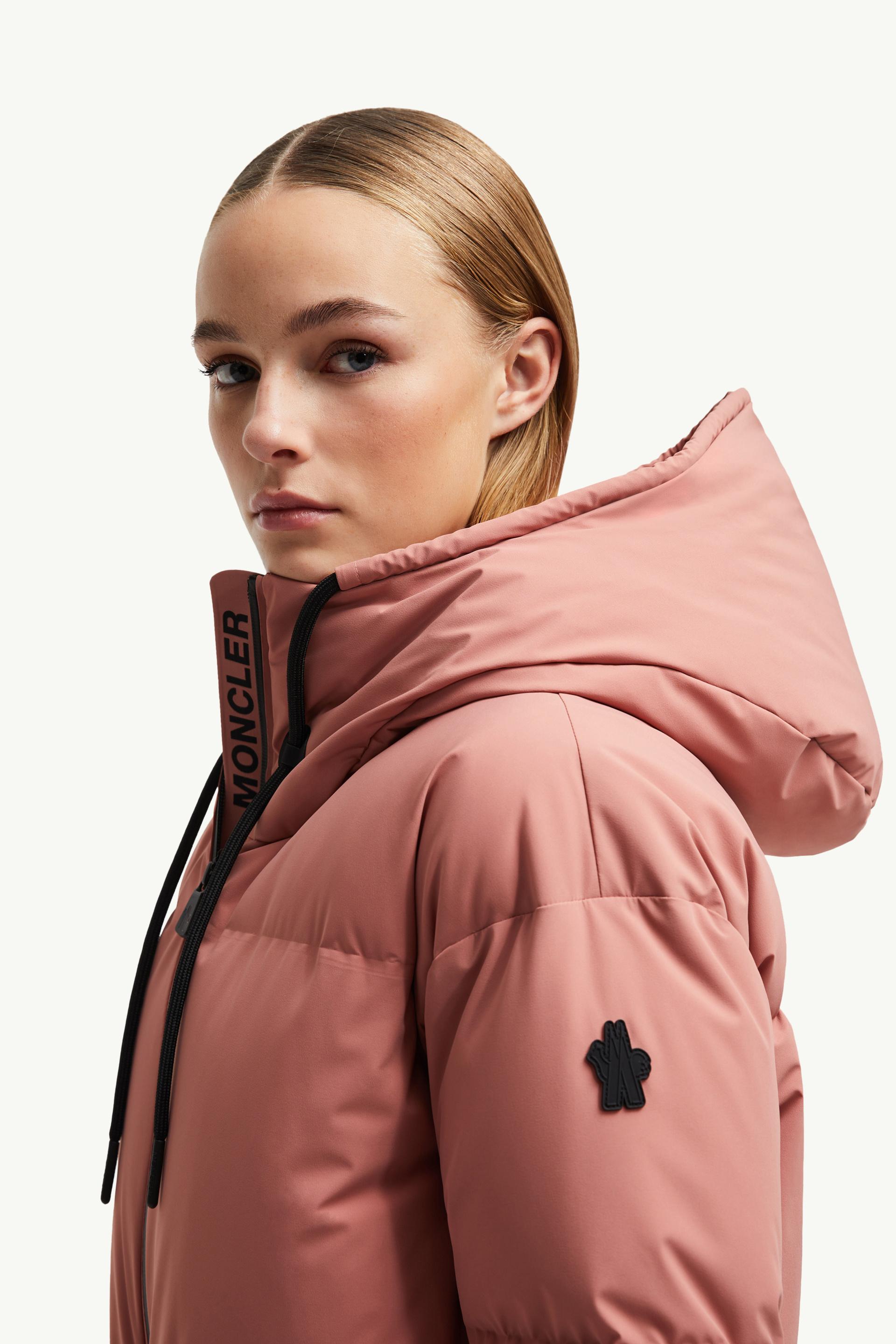 Allesaz Hooded Down Ski Jacket Women Pink Moncler 1