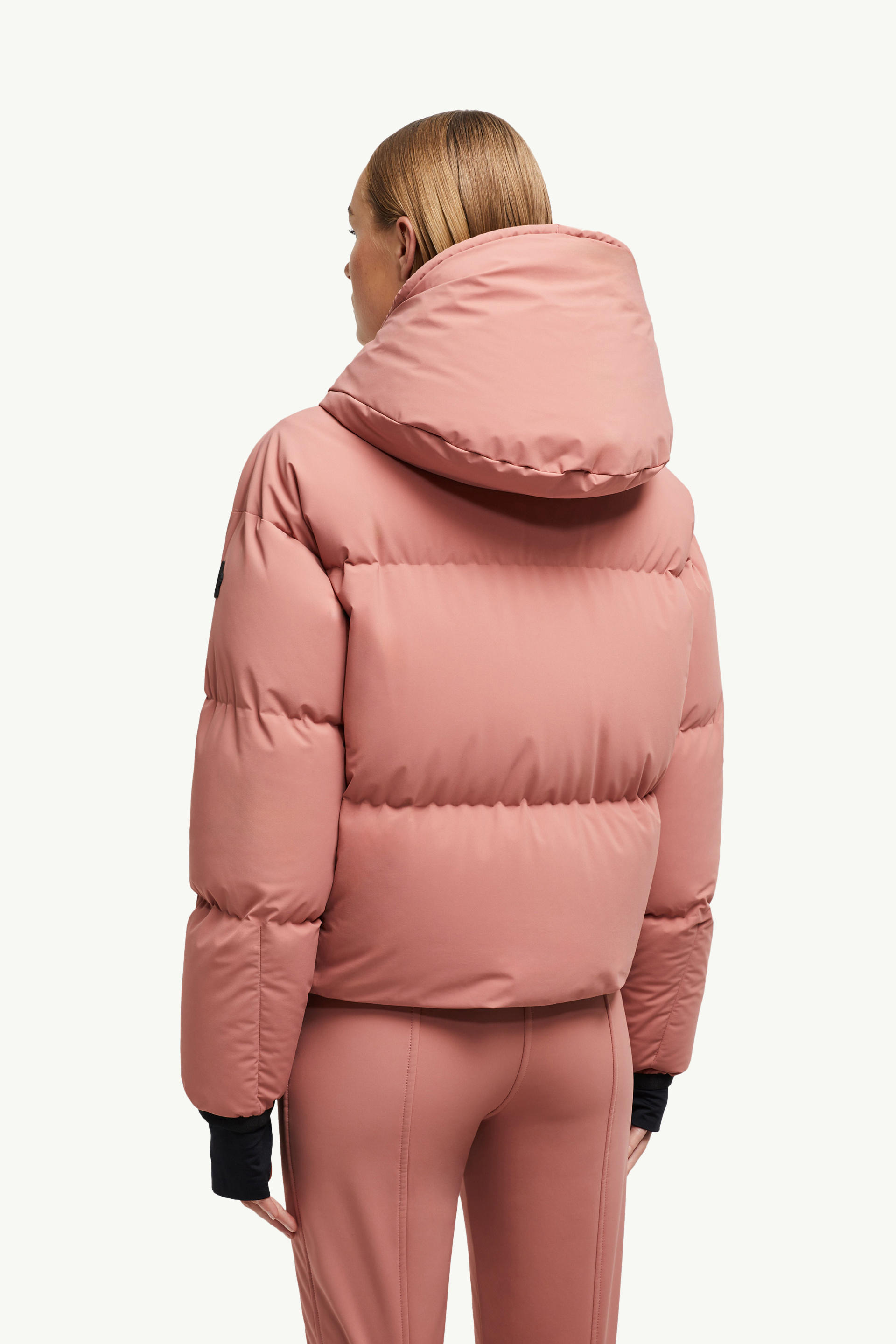 Allesaz Hooded Down Ski Jacket Women Pink Moncler 4