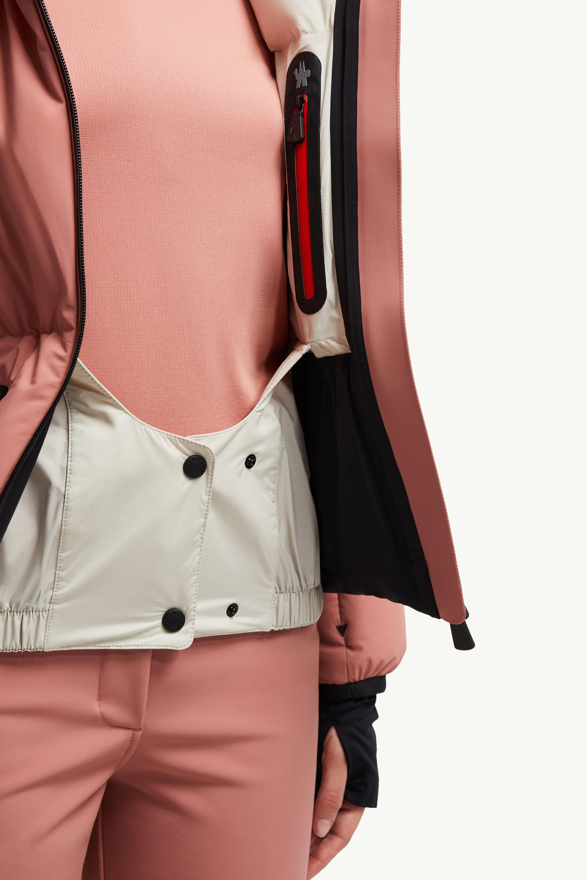 Allesaz Hooded Down Ski Jacket Women Pink Moncler 6