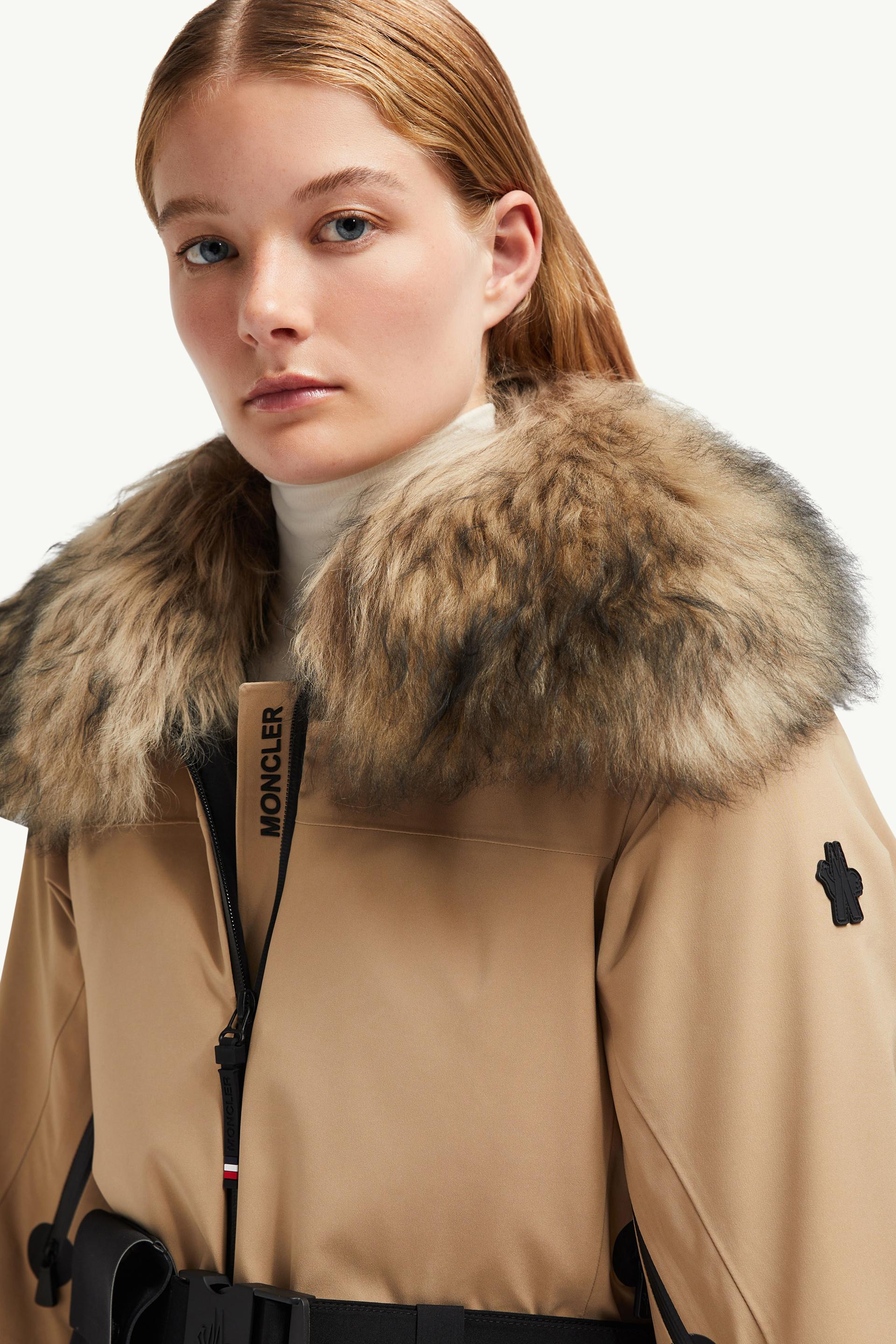 Vizelle GORE-TEX Shearling-Trimmed Ski Jacket Women Beige Moncler 1