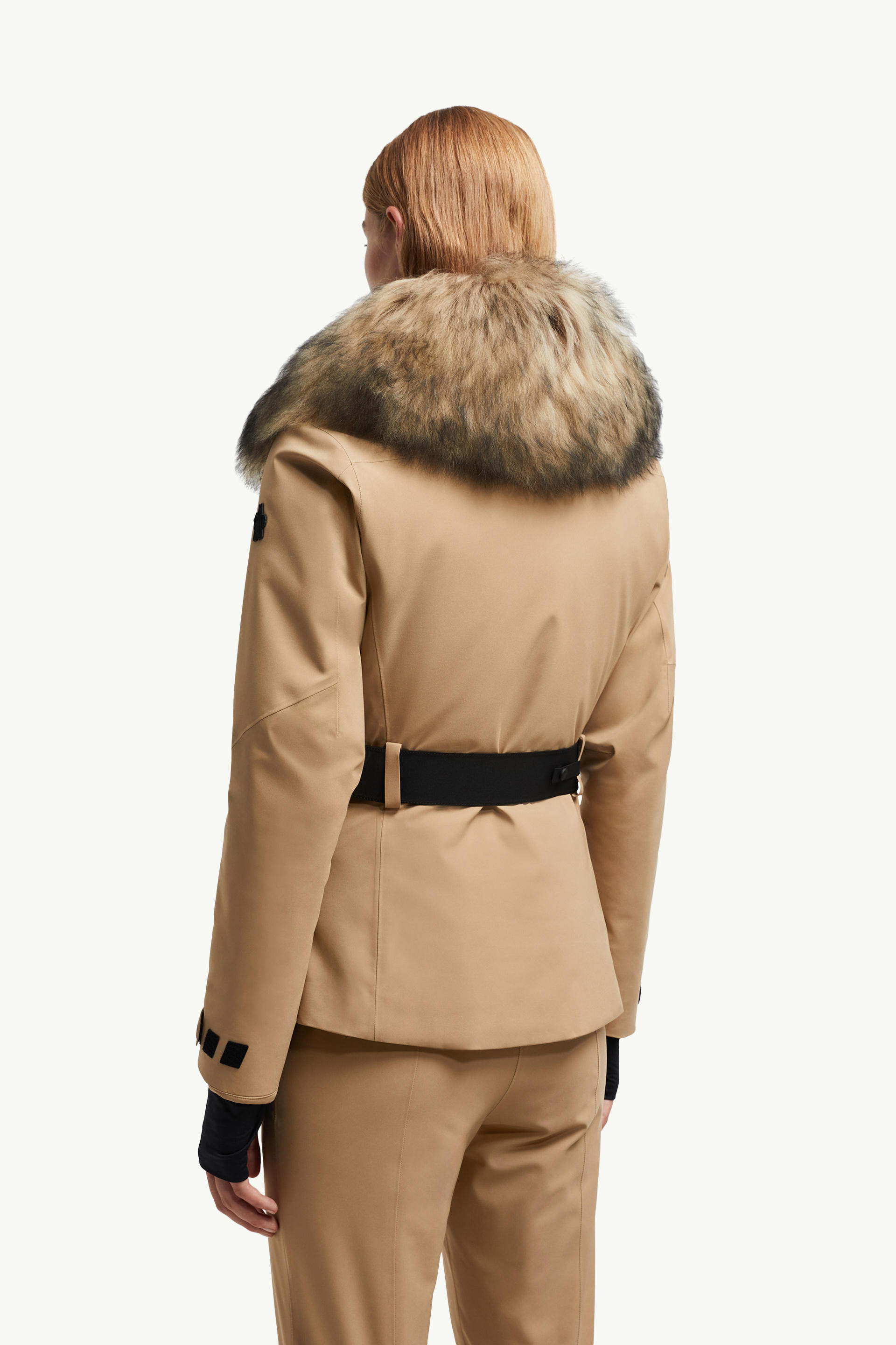 Vizelle GORE-TEX Shearling-Trimmed Ski Jacket Women Beige Moncler 4
