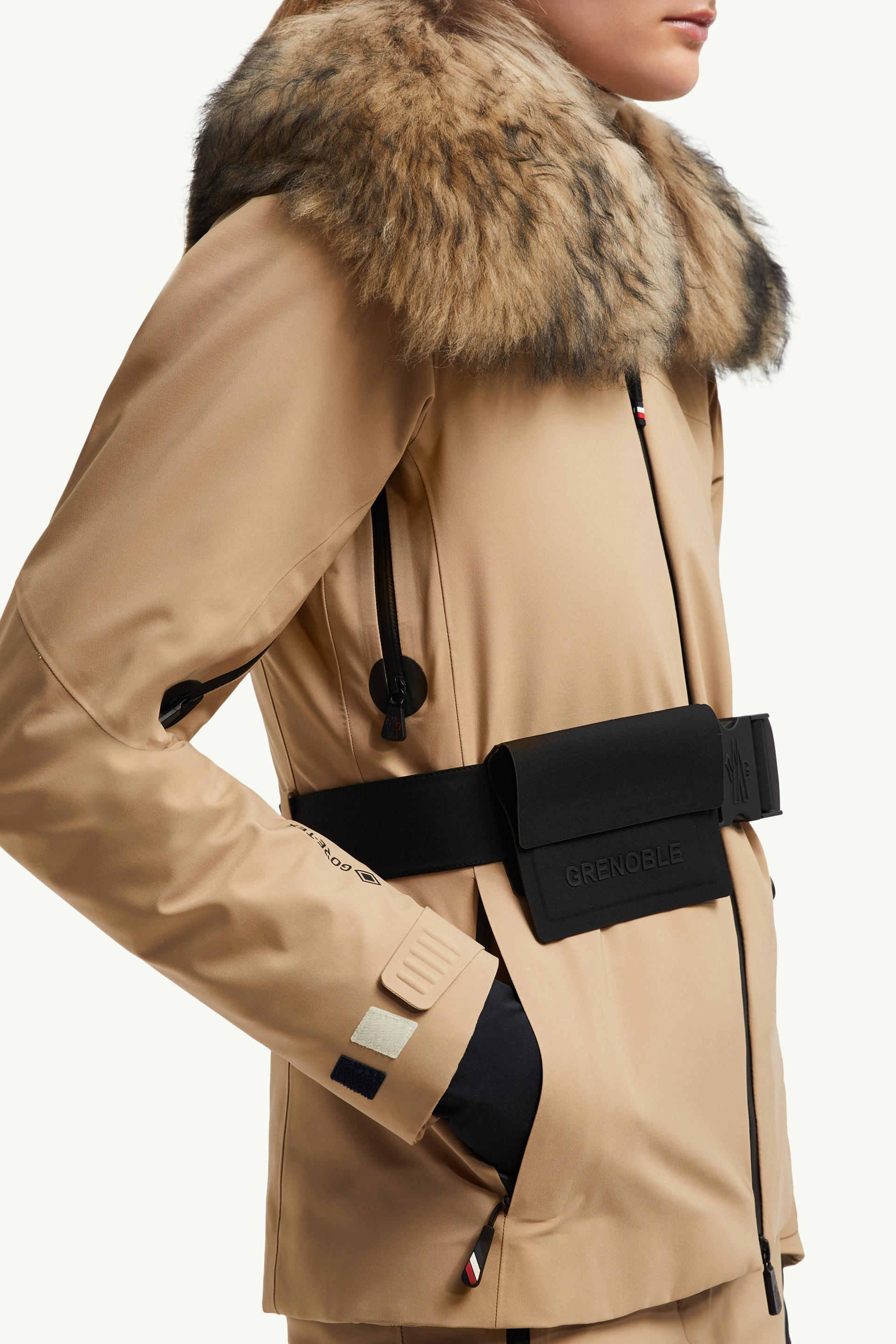 Vizelle GORE-TEX Shearling-Trimmed Ski Jacket Women Beige Moncler 5