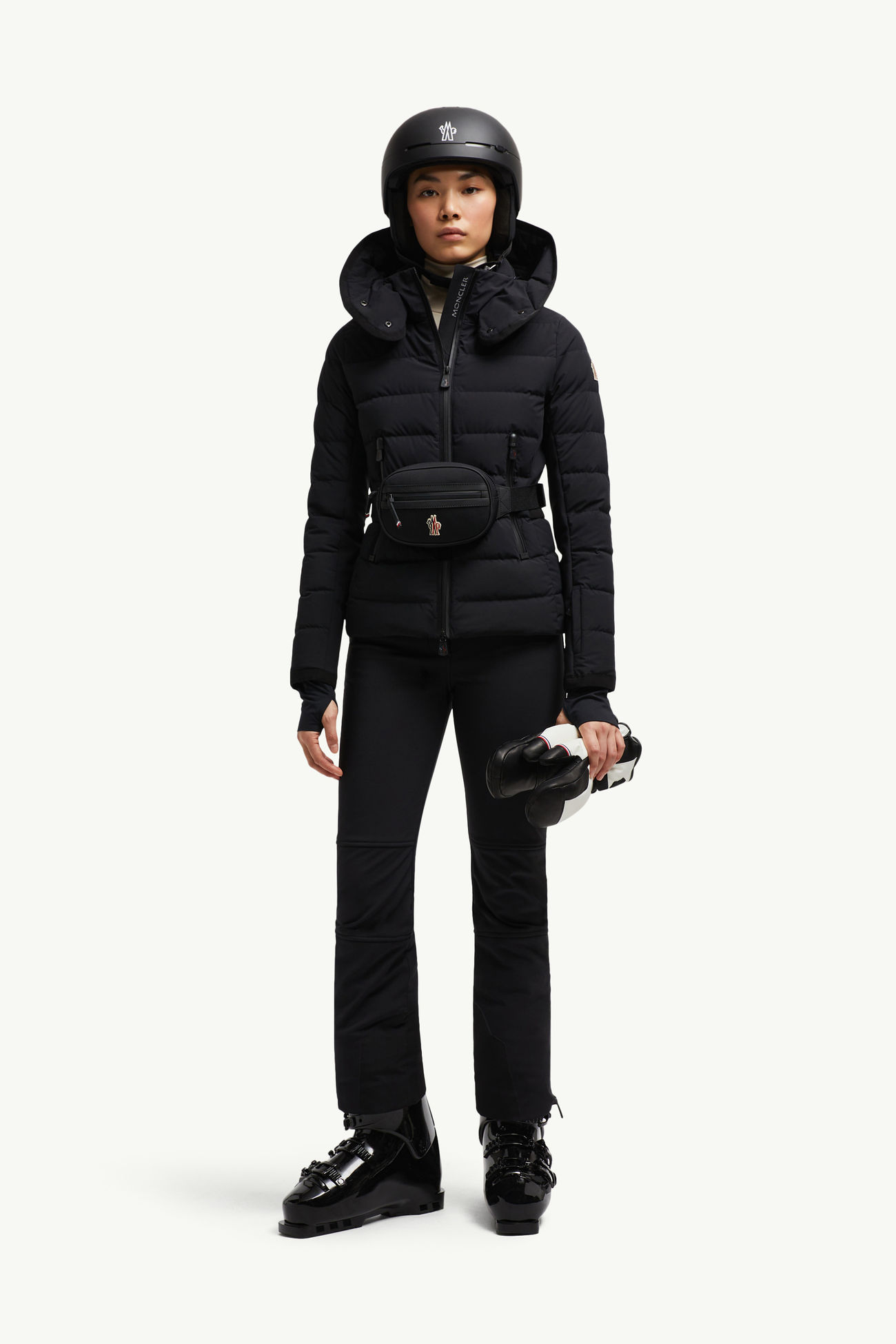 Lamoura连帽羽绒滑雪夹克外套 女士 黑色 Moncler 0