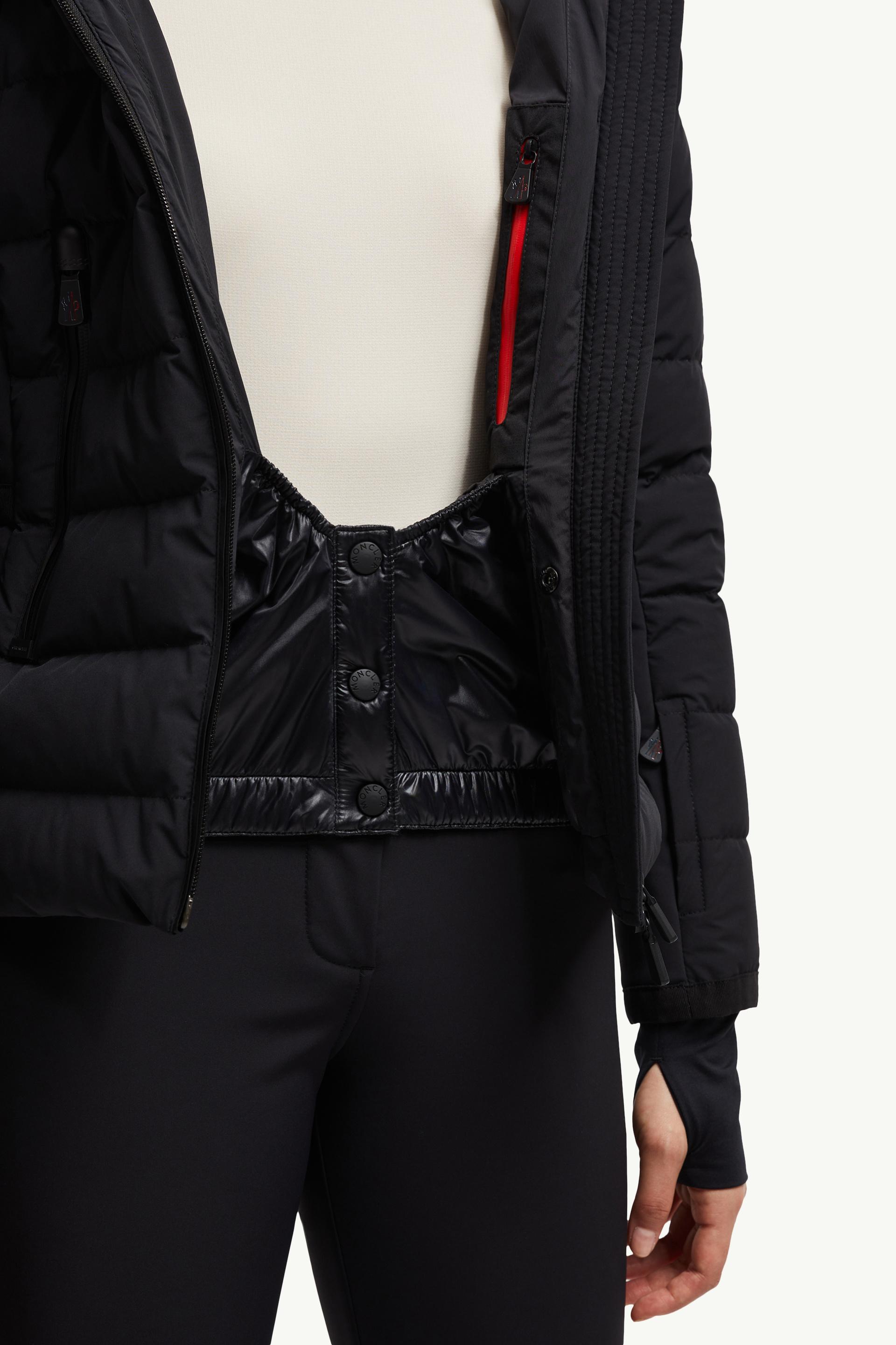 Black Lamoura Hooded Down Ski Jacket - Short Down Jackets