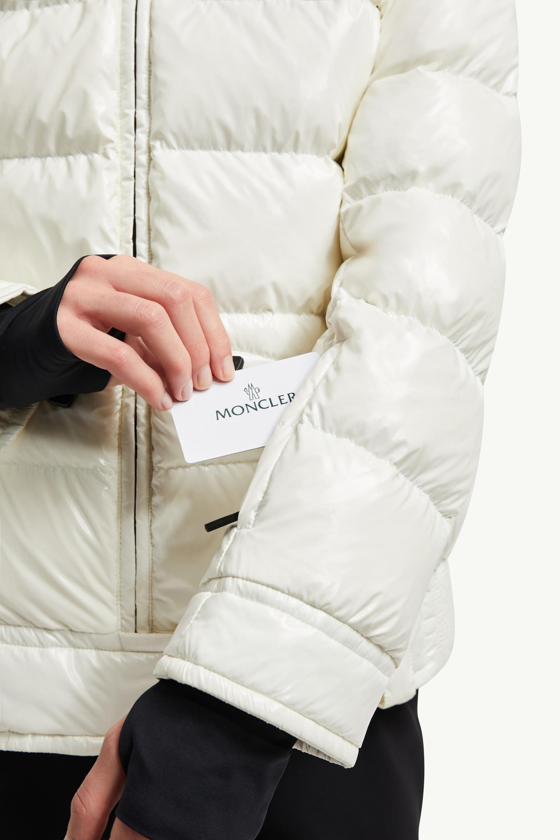 White Arabba Hooded Shearling Short Down Jacket - Short Down