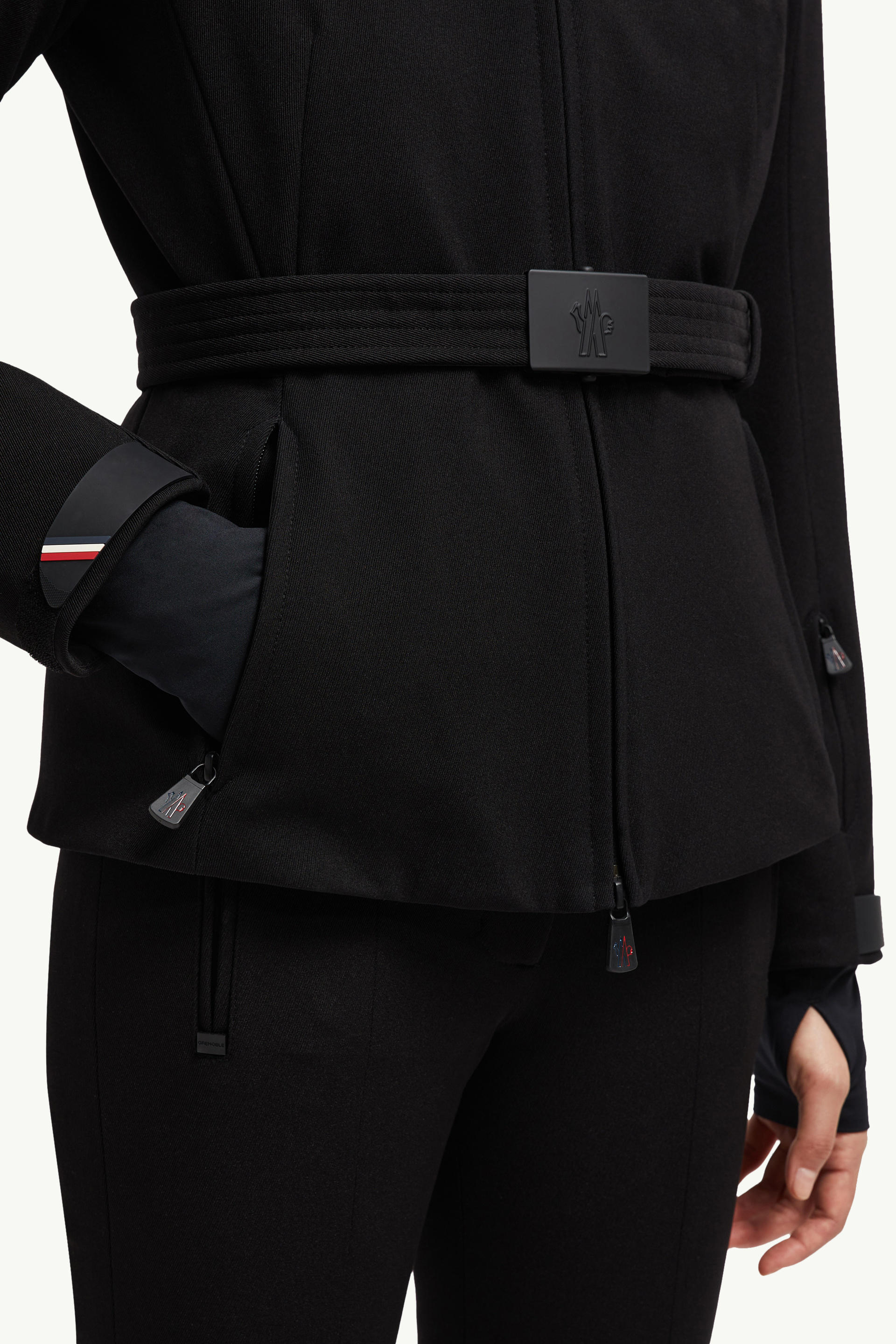 Bauges Hooded Shearling Down Ski Jacket Women Black Moncler 5