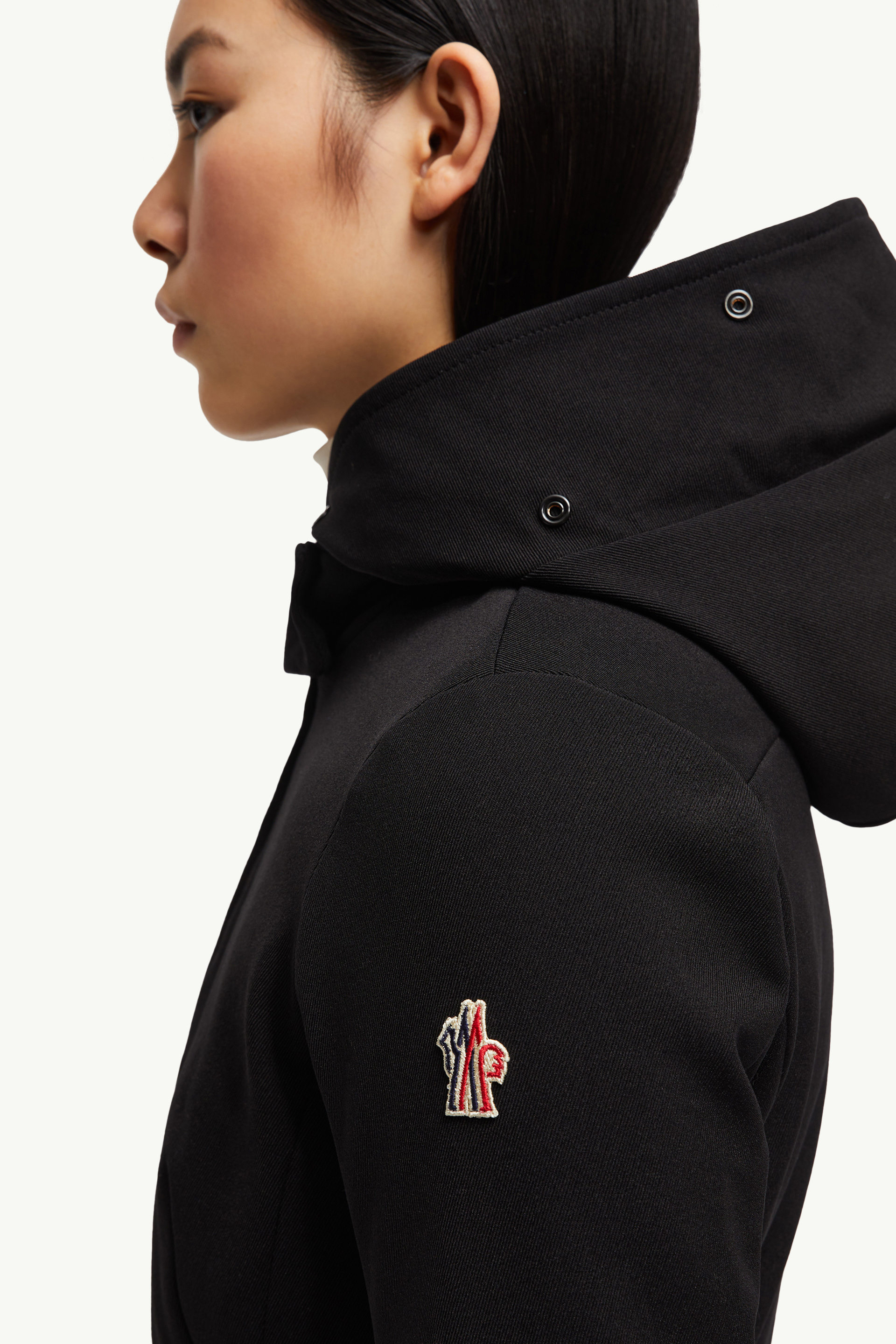 Bauges Hooded Shearling Down Ski Jacket Women Black Moncler 8