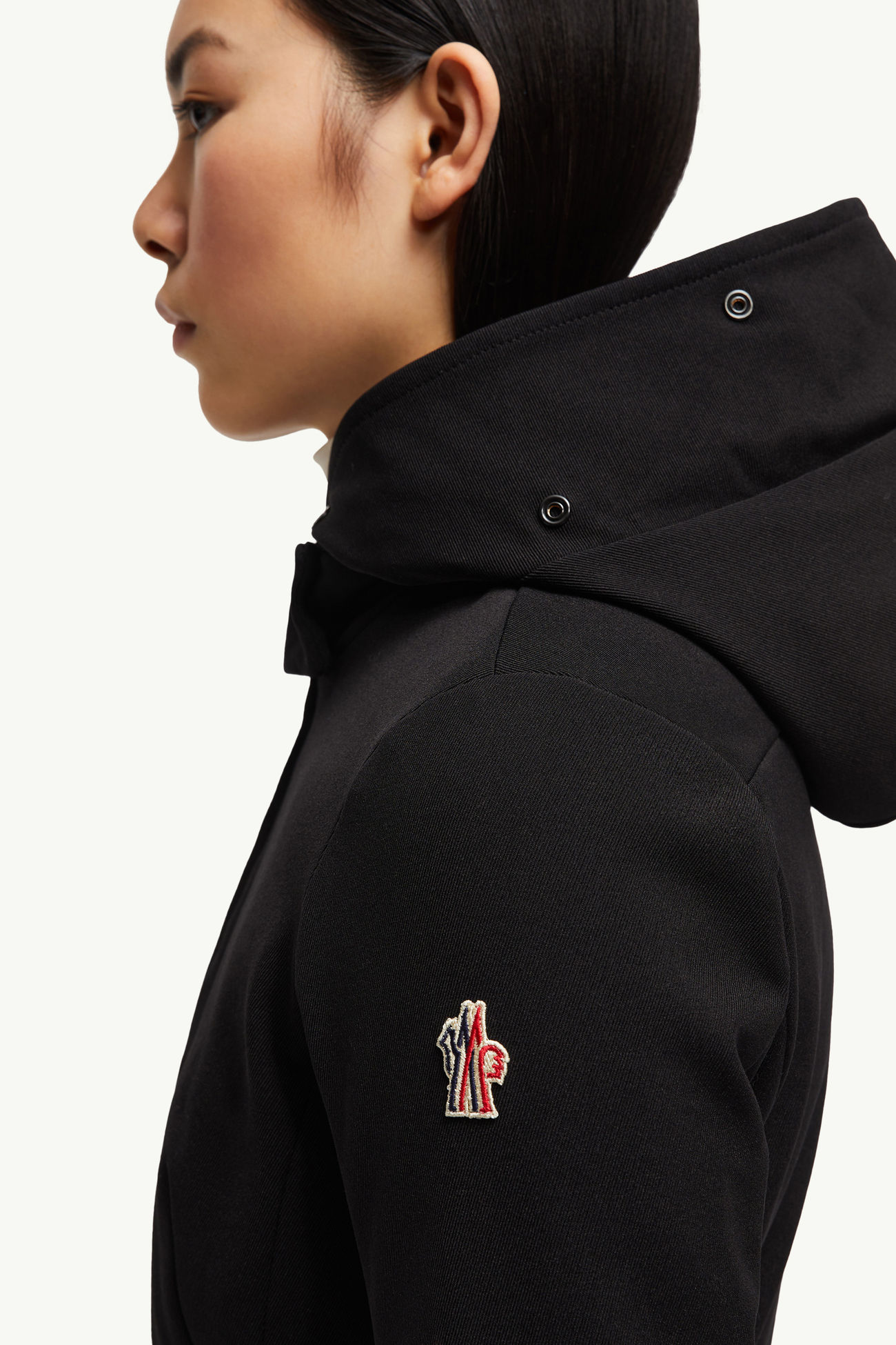 Veste de ski à capuche en shearling Bauges Femmes Noir Moncler 8