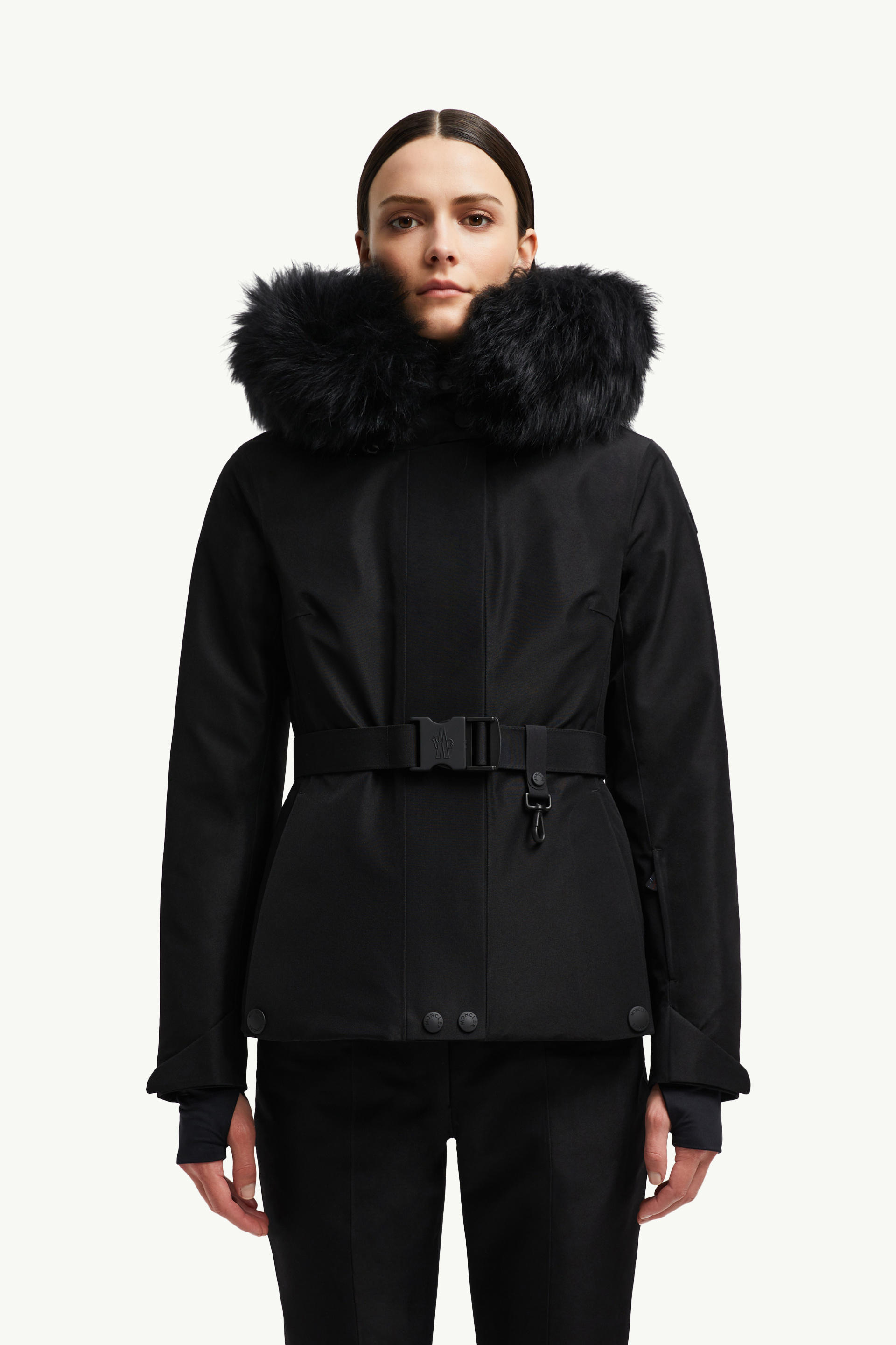 Laplance GORE-TEX羔羊毛飾邊滑雪外套 女士 黑色 Moncler 3