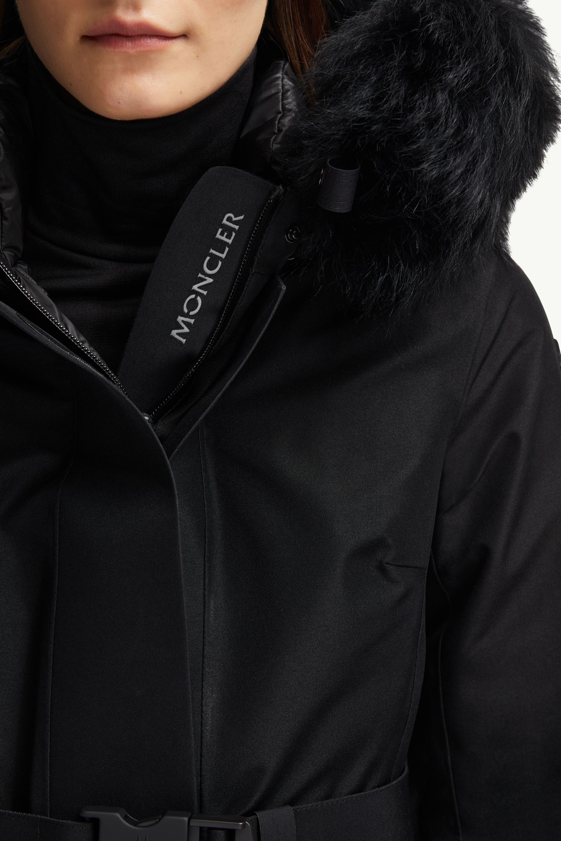 MONCLER GRENOBLE 2024/25AW ファー付ダウンジャケット LAPLANCE Black Laplance GORE-TEX Shearling-Trimmed Ski Down Jacket