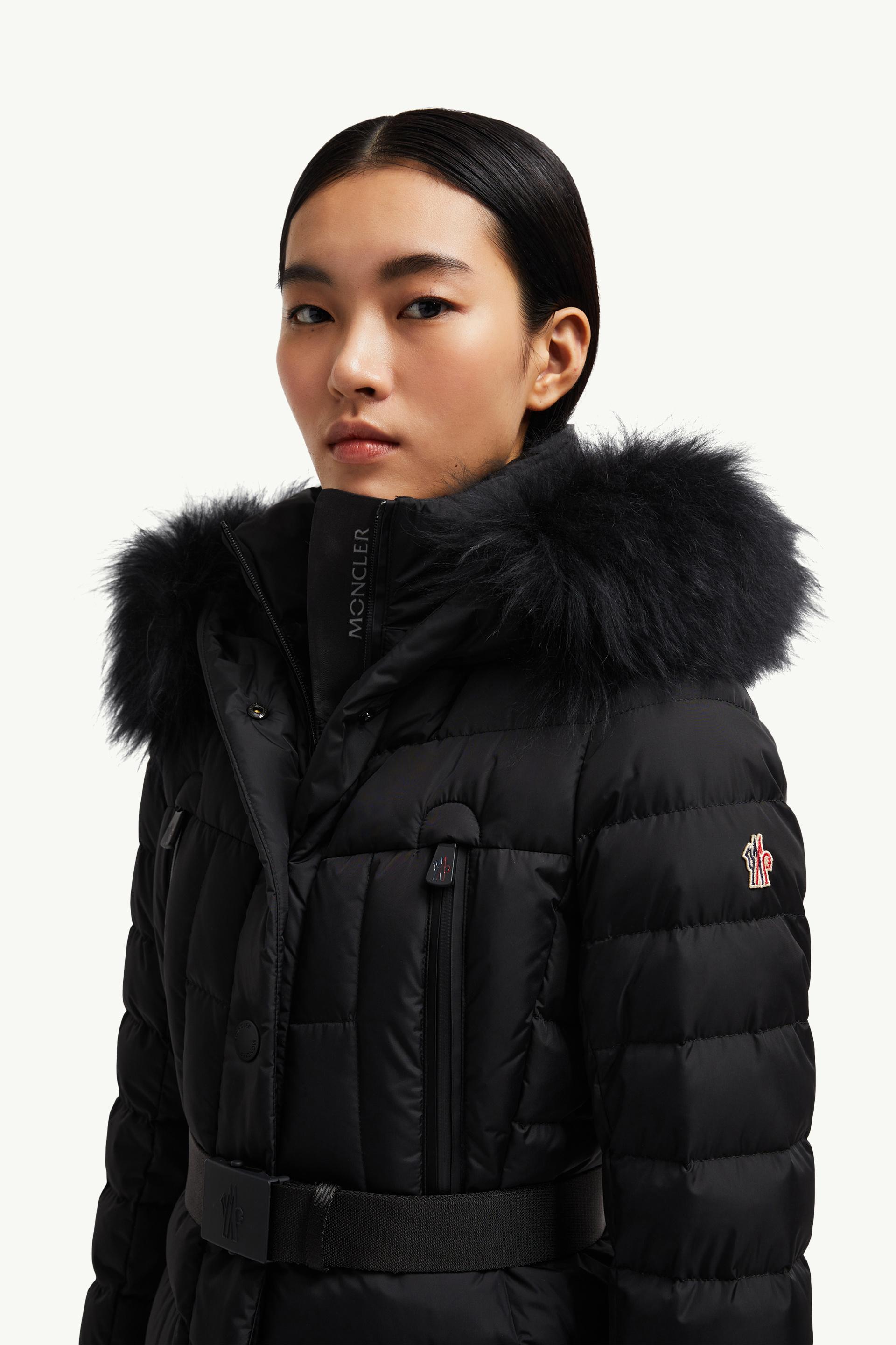 Beverley Hooded Down Ski Jacket Women Black Moncler 1