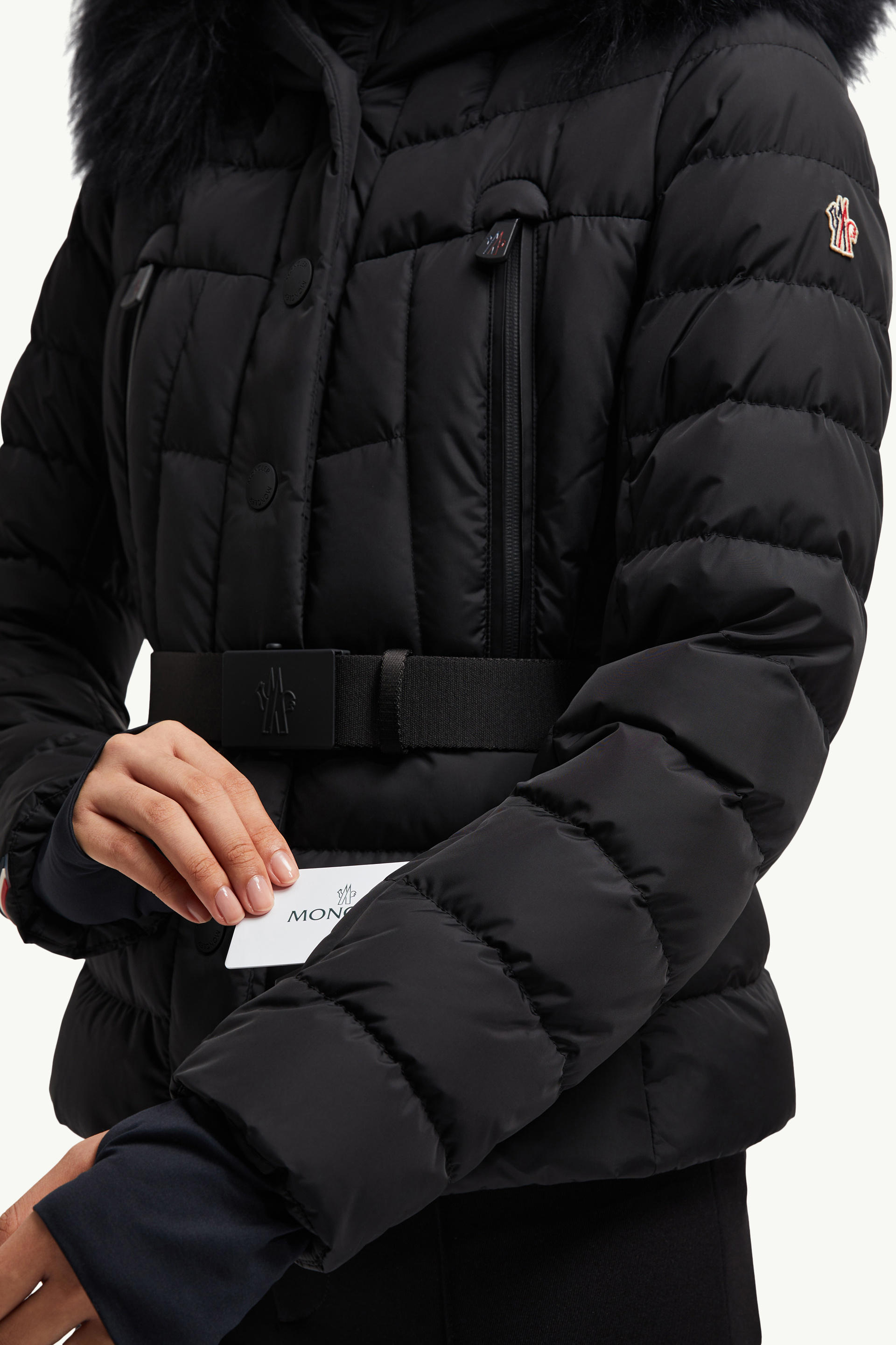 Beverley Hooded Down Ski Jacket Women Black Moncler 5