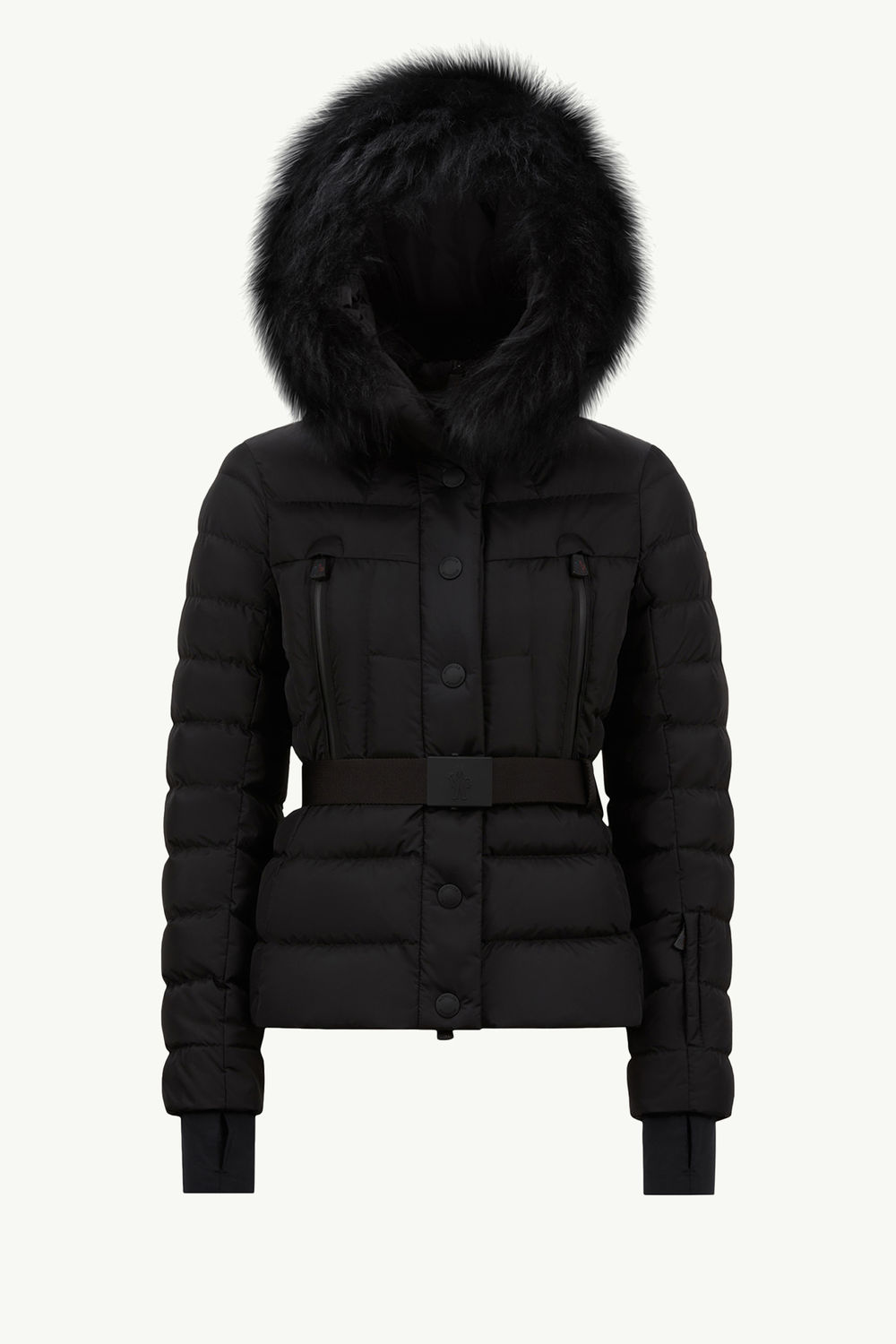 Beverley連帽羔羊毛羽絨滑雪外套 女士 黑色 Moncler 2
