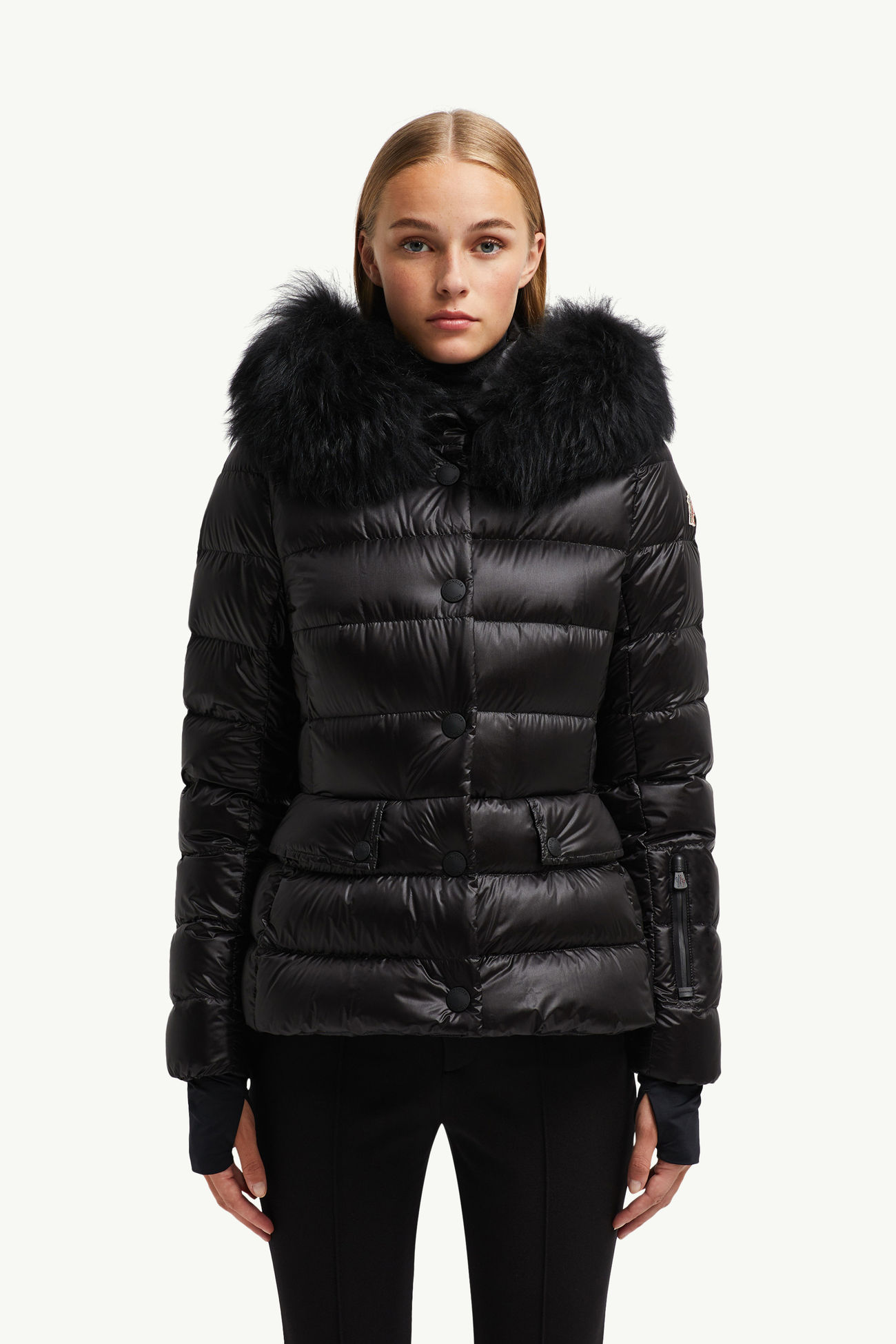 Armoniques短款女士羽绒服夹克外套 女士 黑色 Moncler 3