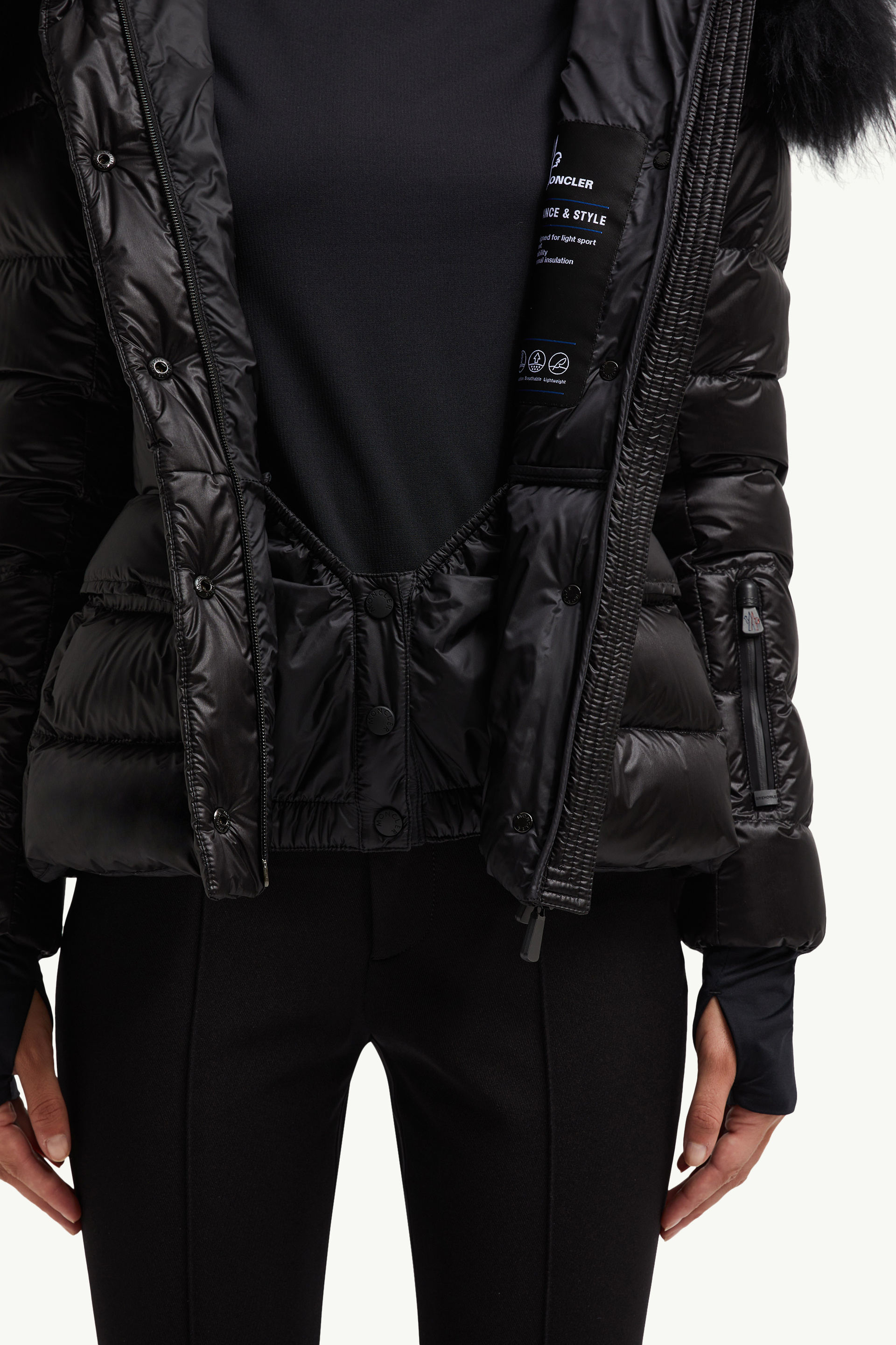 Armoniques Short Down Jacket Women Black Moncler 6