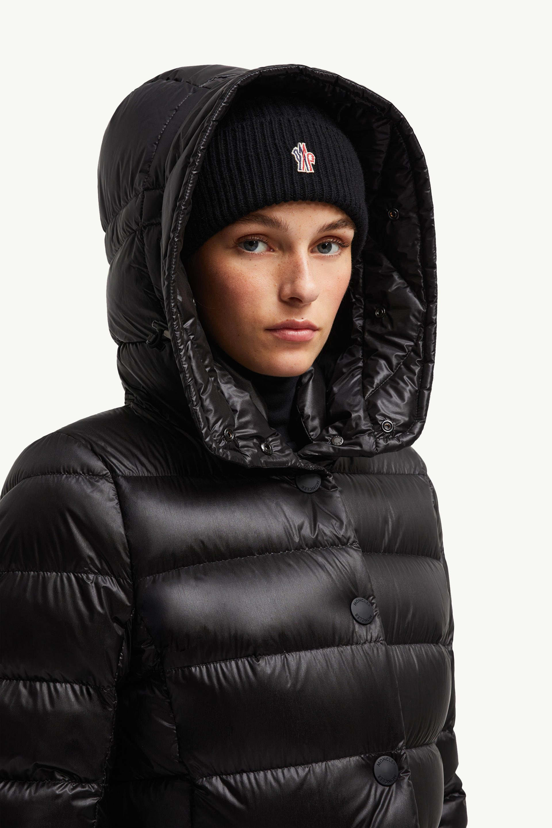Armoniques Short Down Jacket Women Black Moncler 7