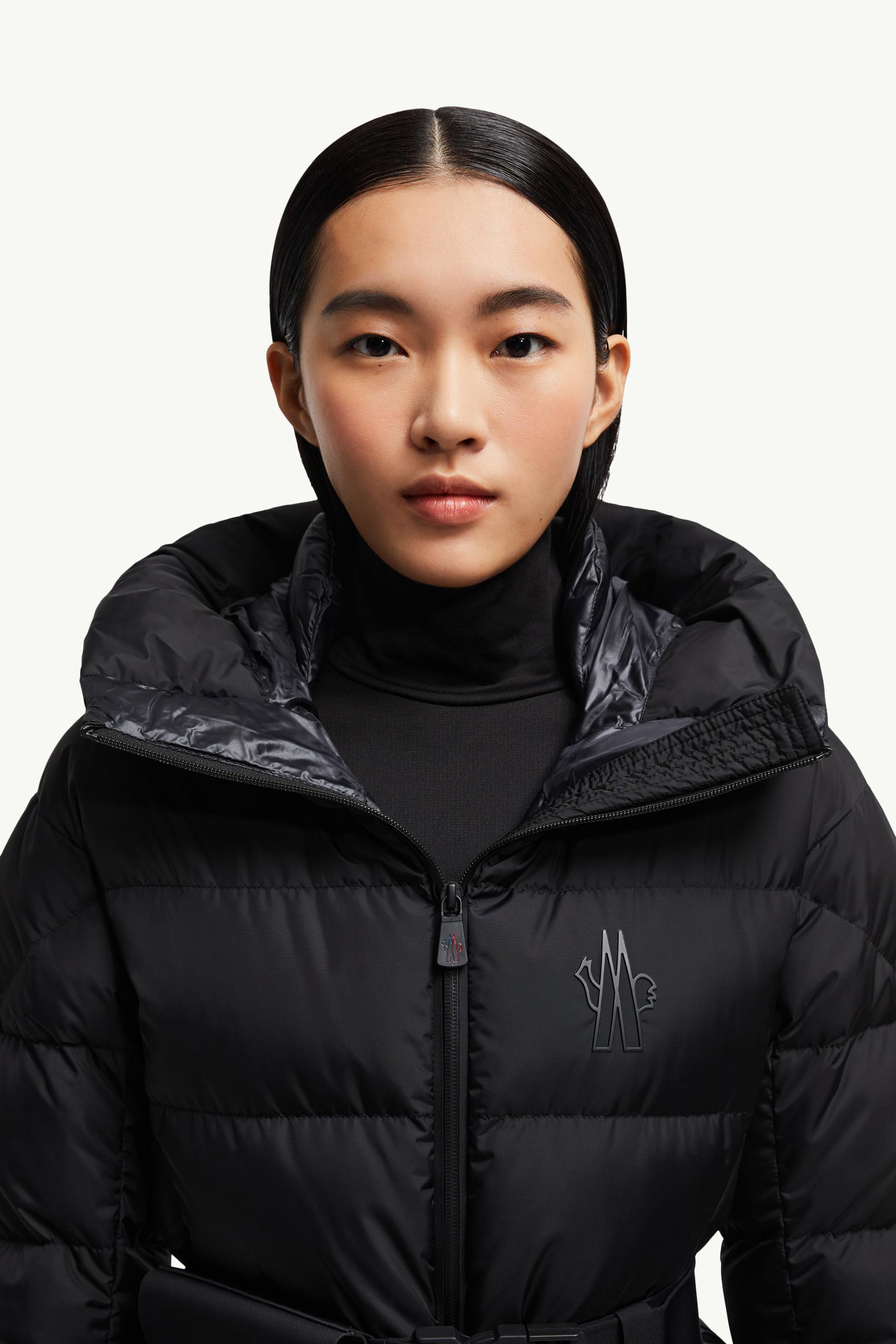 Bouquetin Hooded Down Ski Jacket Women Black Moncler 1