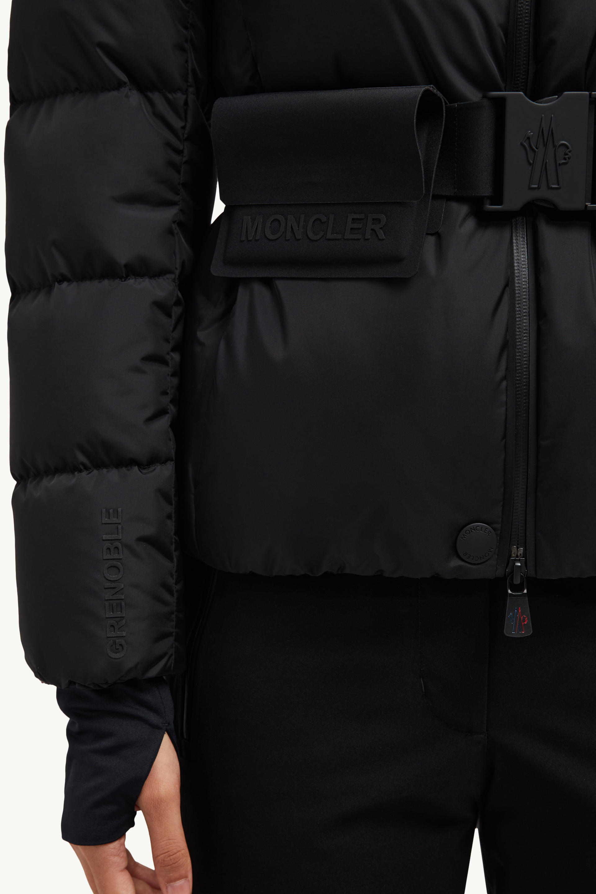 Bouquetin Hooded Down Ski Jacket Women Black Moncler 5