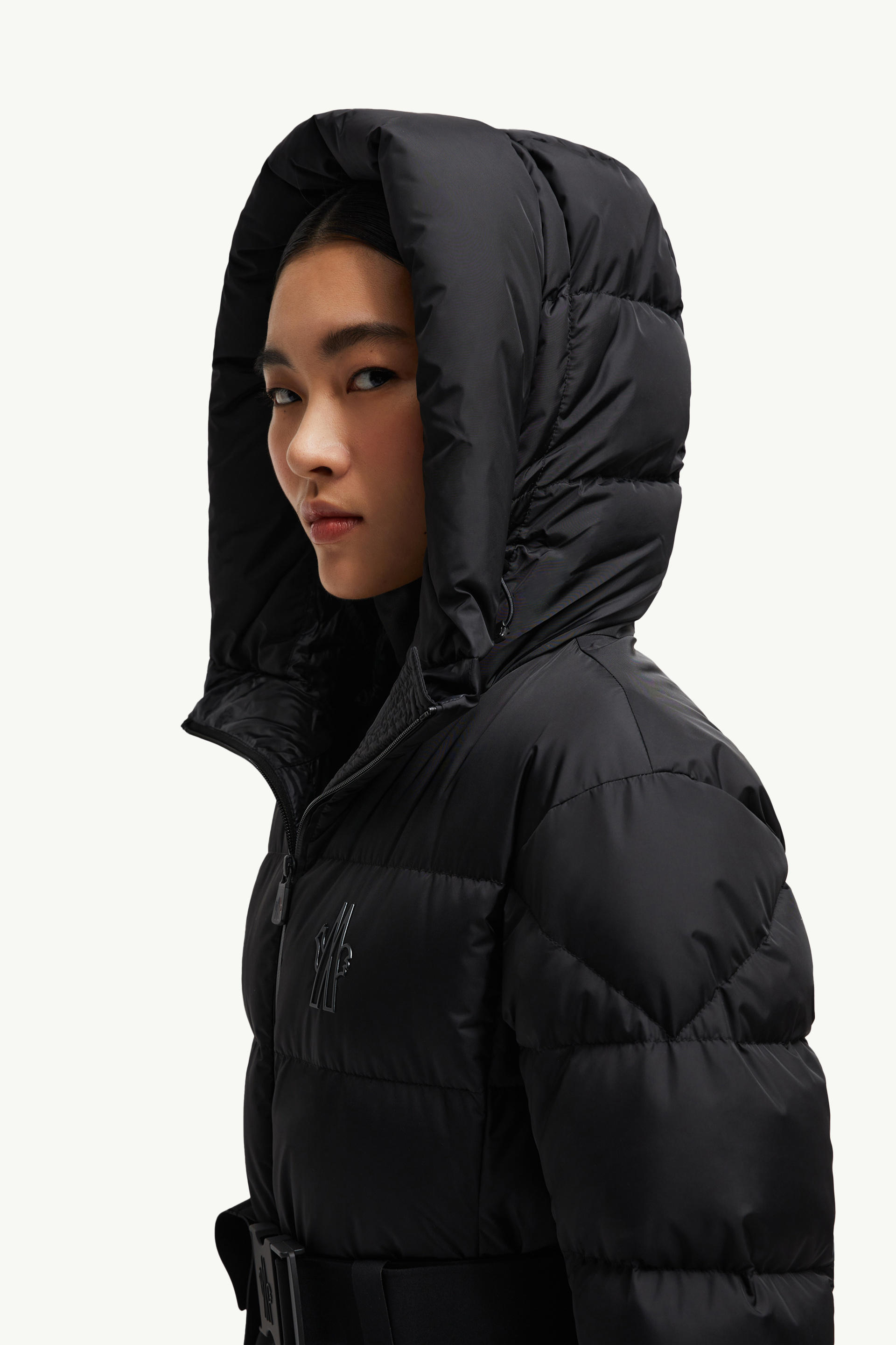Bouquetin Hooded Down Ski Jacket Women Black Moncler 6