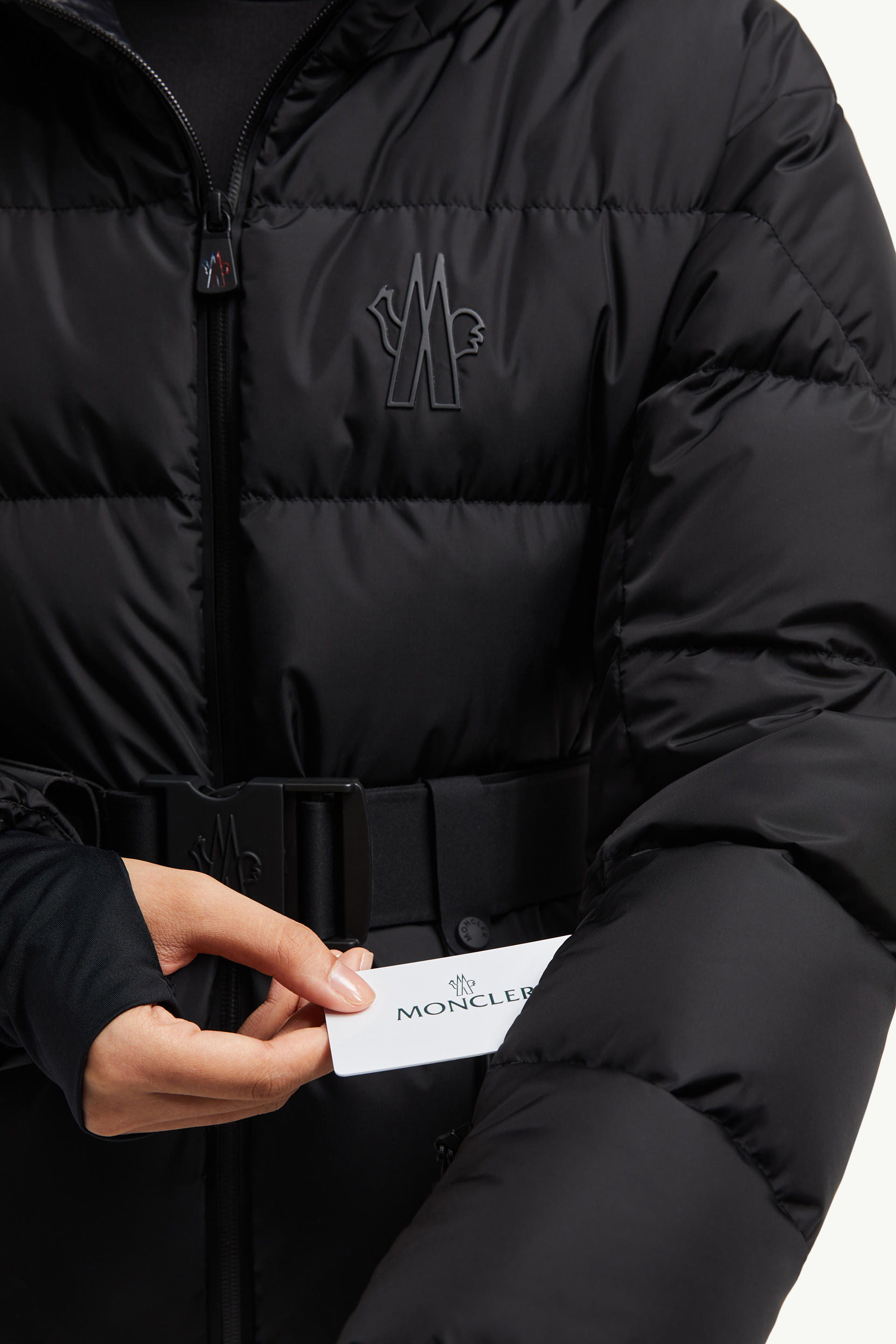 Bouquetin Hooded Down Ski Jacket Women Black Moncler 7