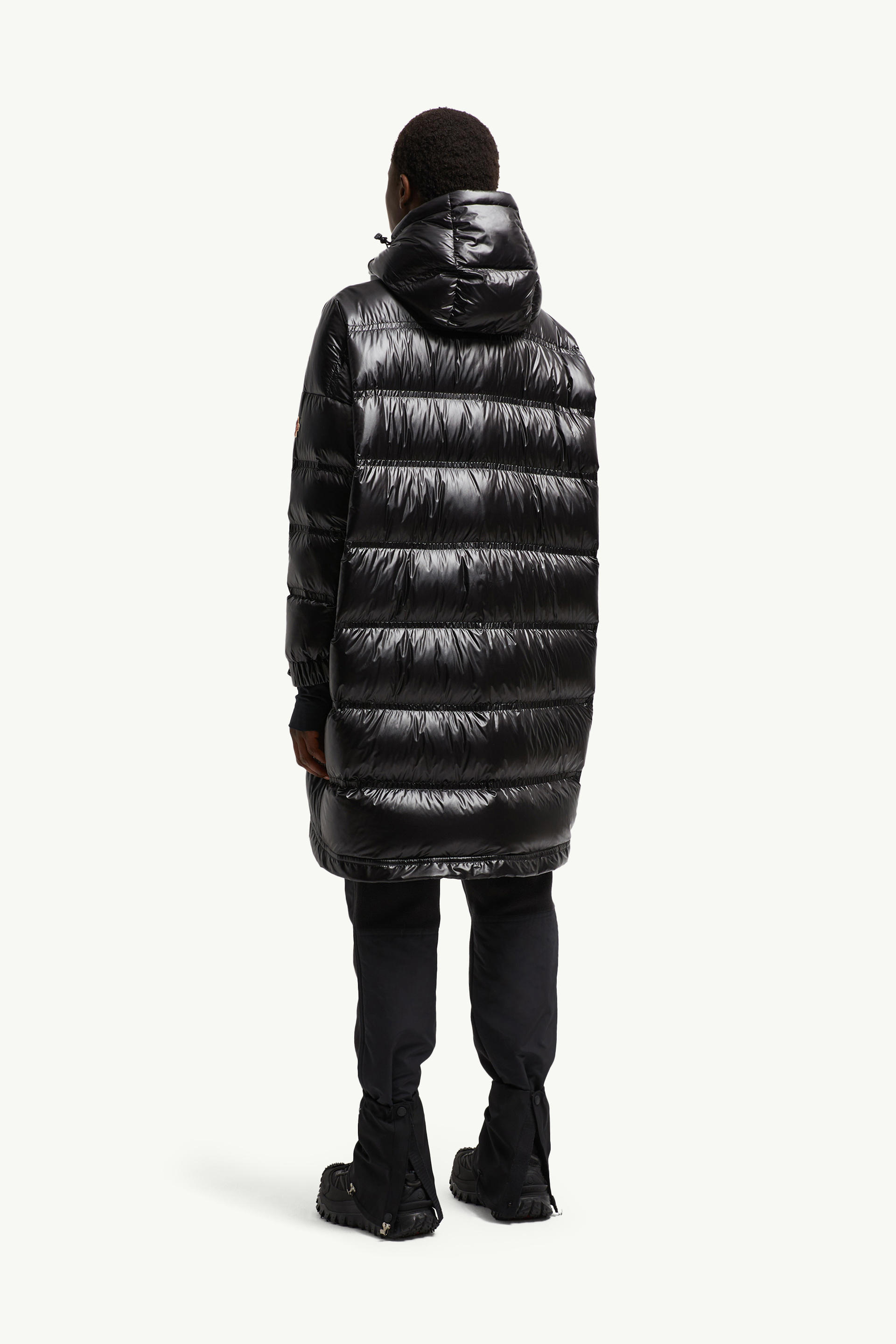 Rochelairs Hooded Long Down Jacket Women Black Moncler 4