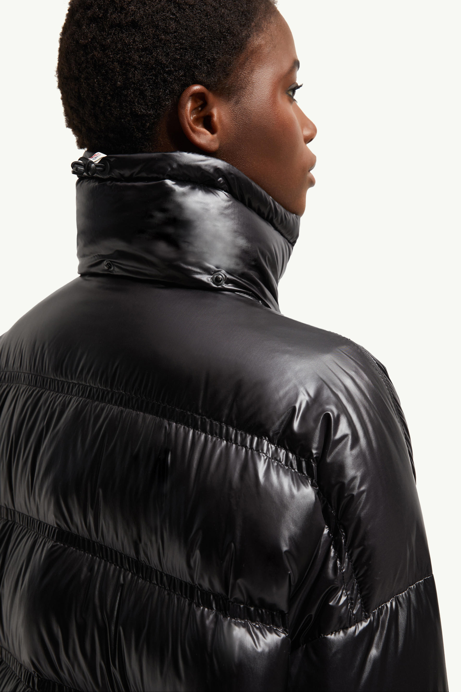 Rochelairs Hooded Long Down Jacket Women Black Moncler 7
