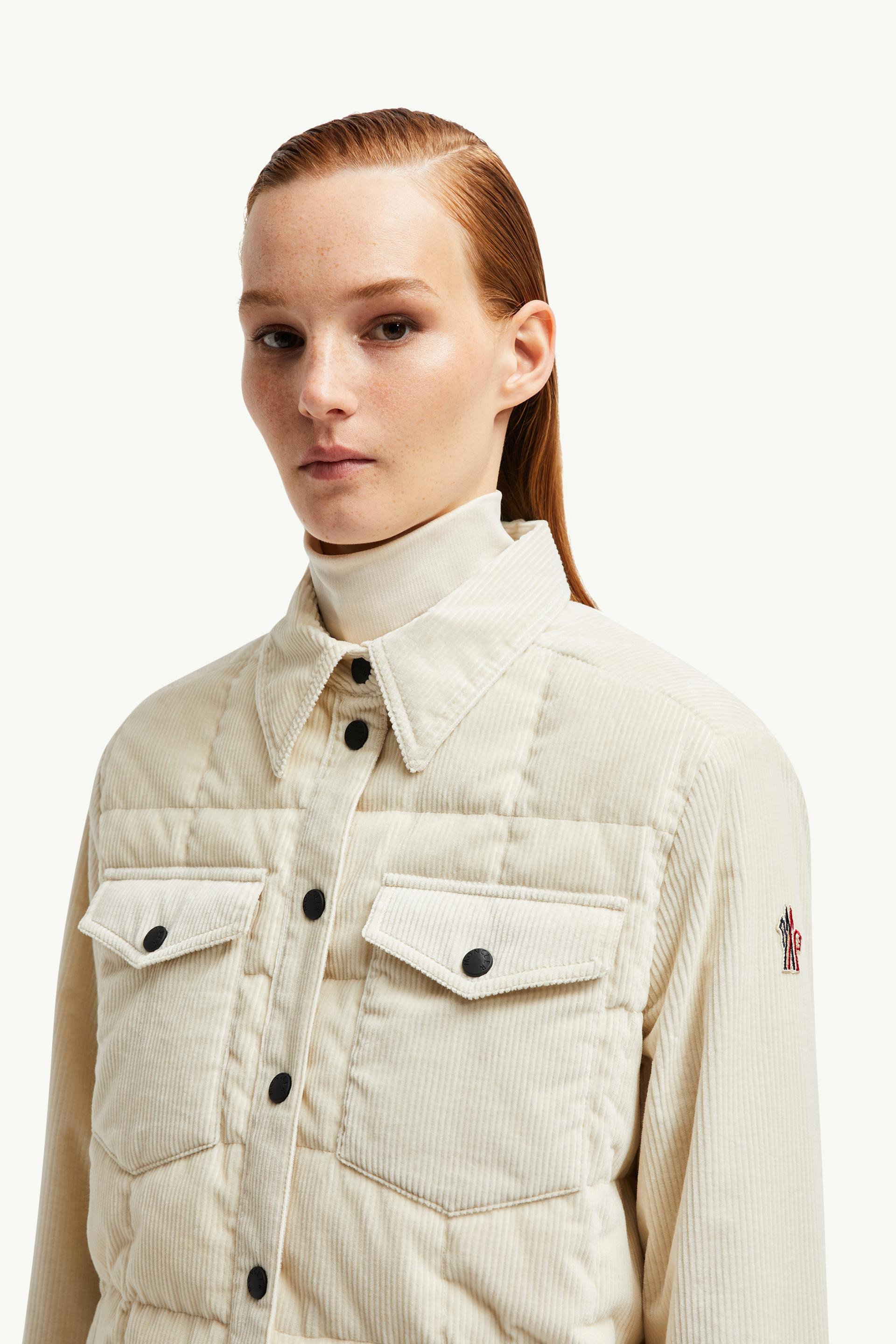 Paulet灯芯绒羽绒衬衫式夹克外套 女士 象牙白 Moncler 1