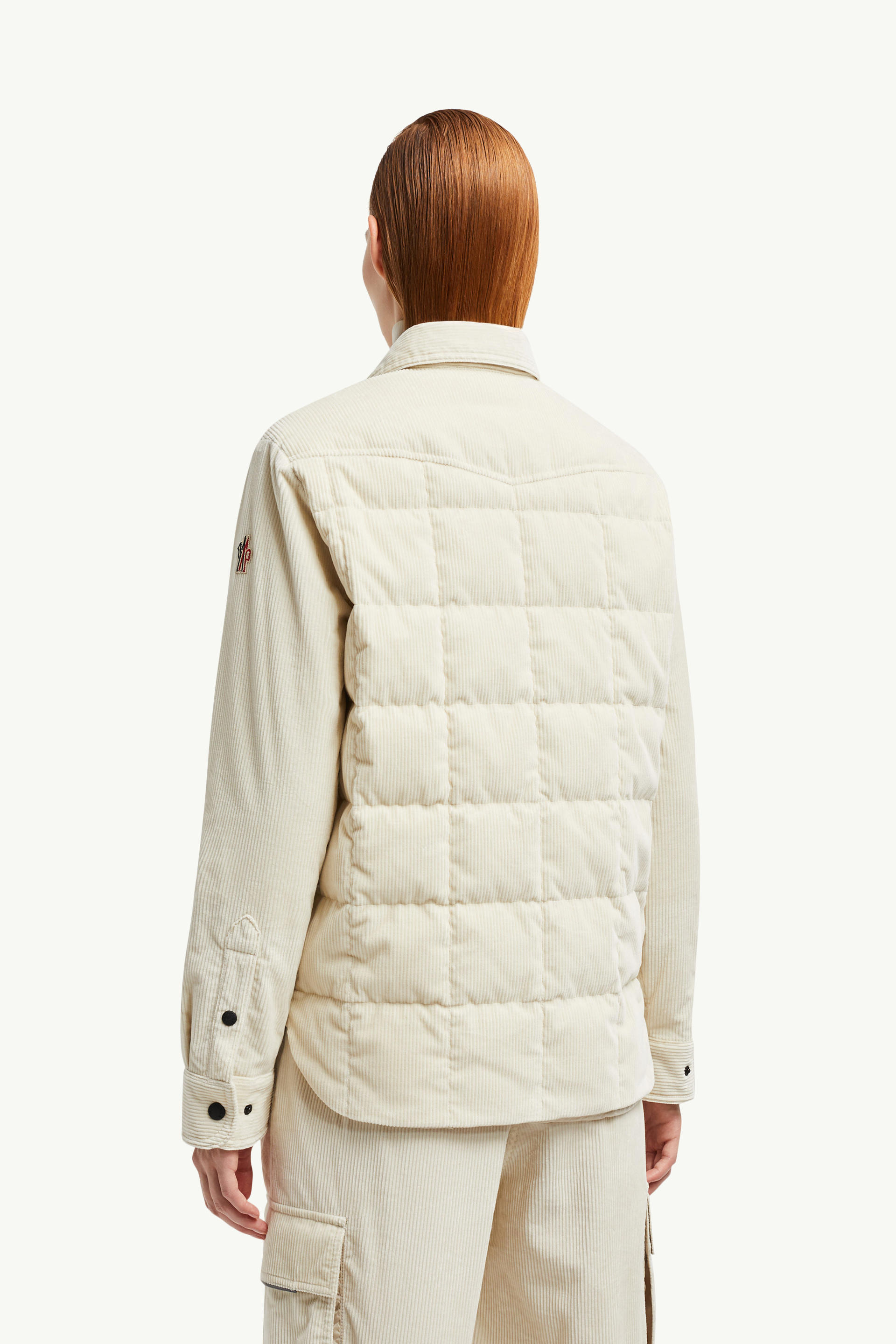 Paulet灯芯绒羽绒衬衫式夹克外套 女士 象牙白 Moncler 4