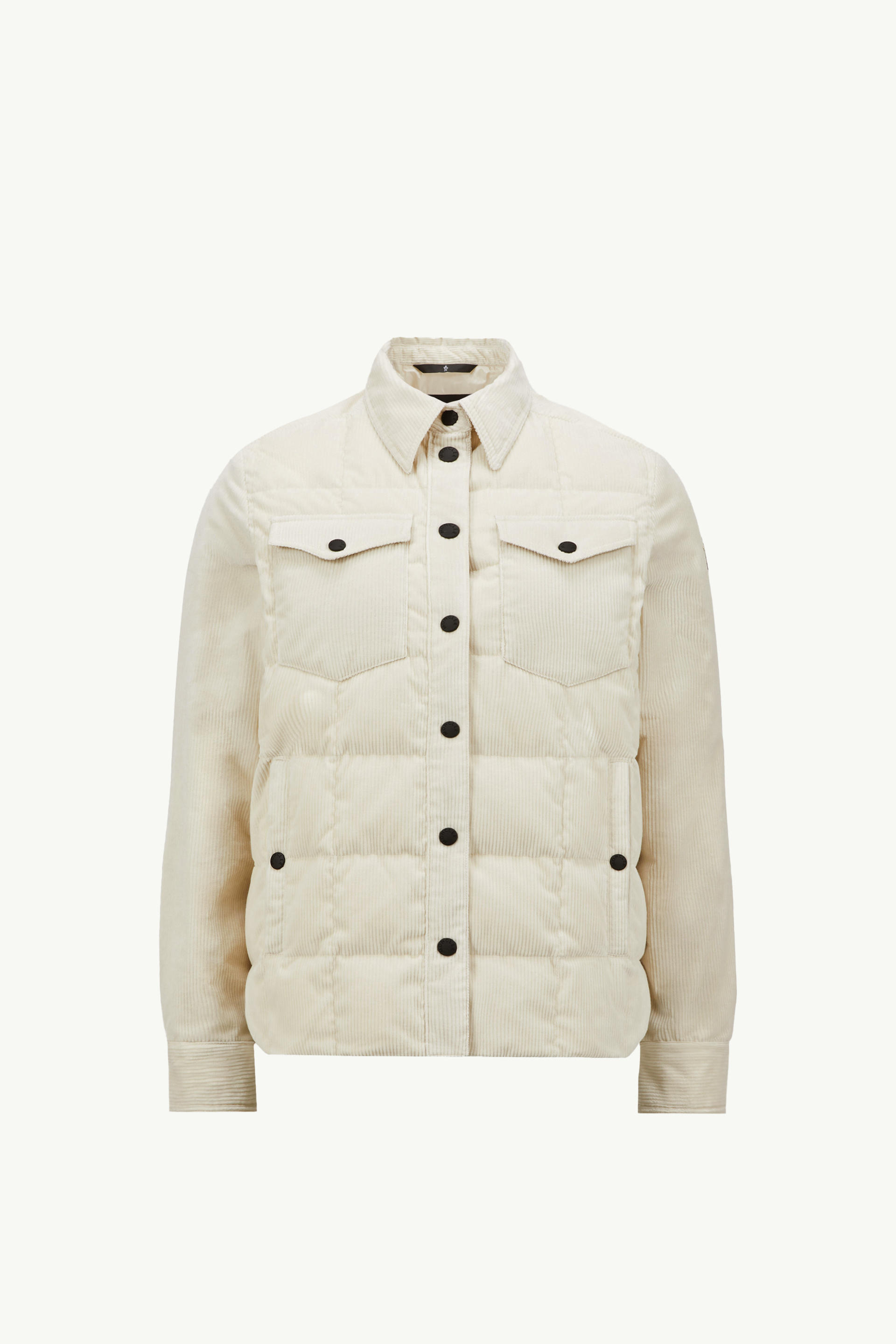 Paulet灯芯绒羽绒衬衫式夹克外套 女士 象牙白 Moncler 2